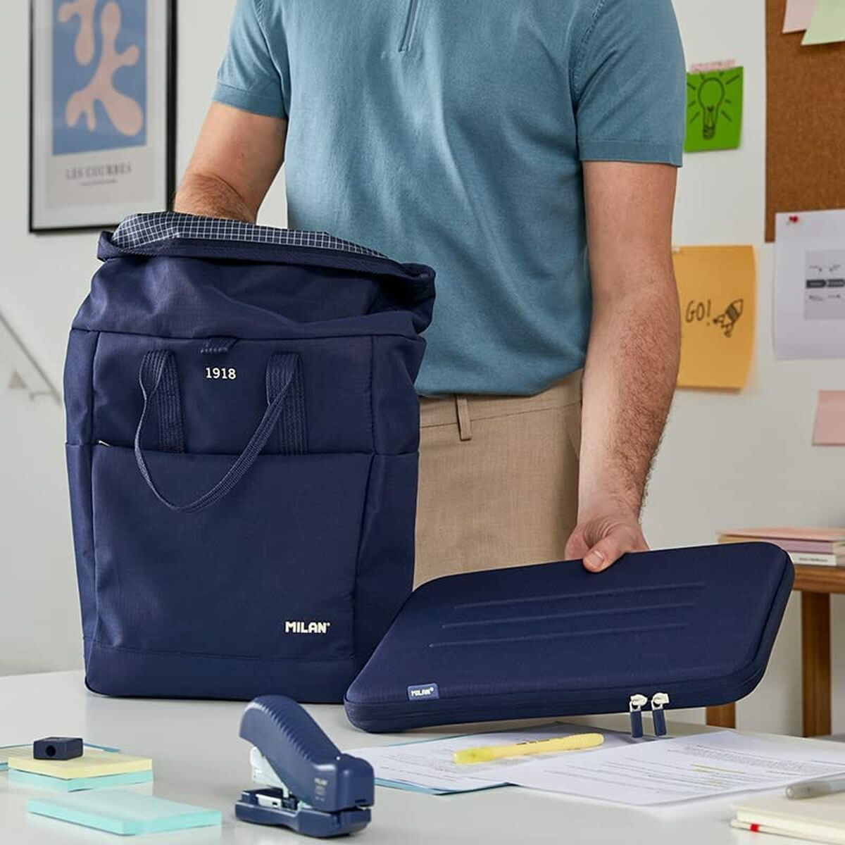 Casual Rugtas Milan Marineblauw 10 L 42 x 29 x 11 cm