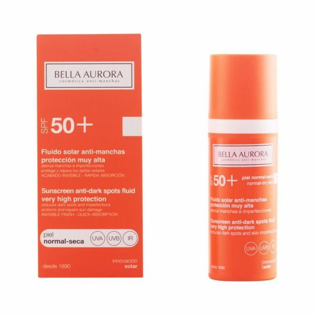 Anti Bruine vlekken Zonnebrandlotion Bella Aurora 2526108 Spf 50 Spf 50+ 50 ml - Schoonheid, Huidverzorging - Bella Aurora