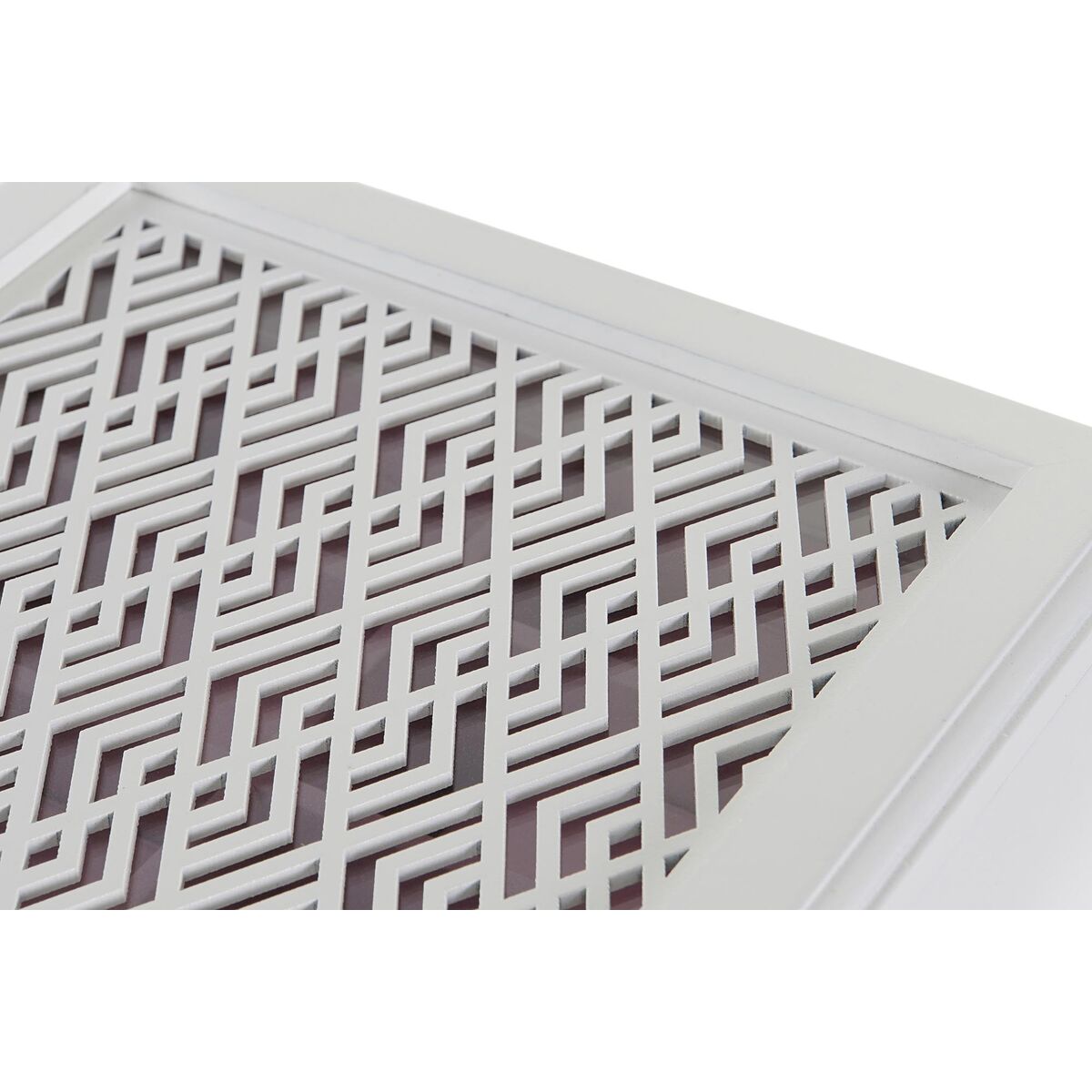 Horlogedoos DKD Home Decor Wit Licht Roze Kristal Hout MDF 29 x 20 x 9 cm (12 Stuks)