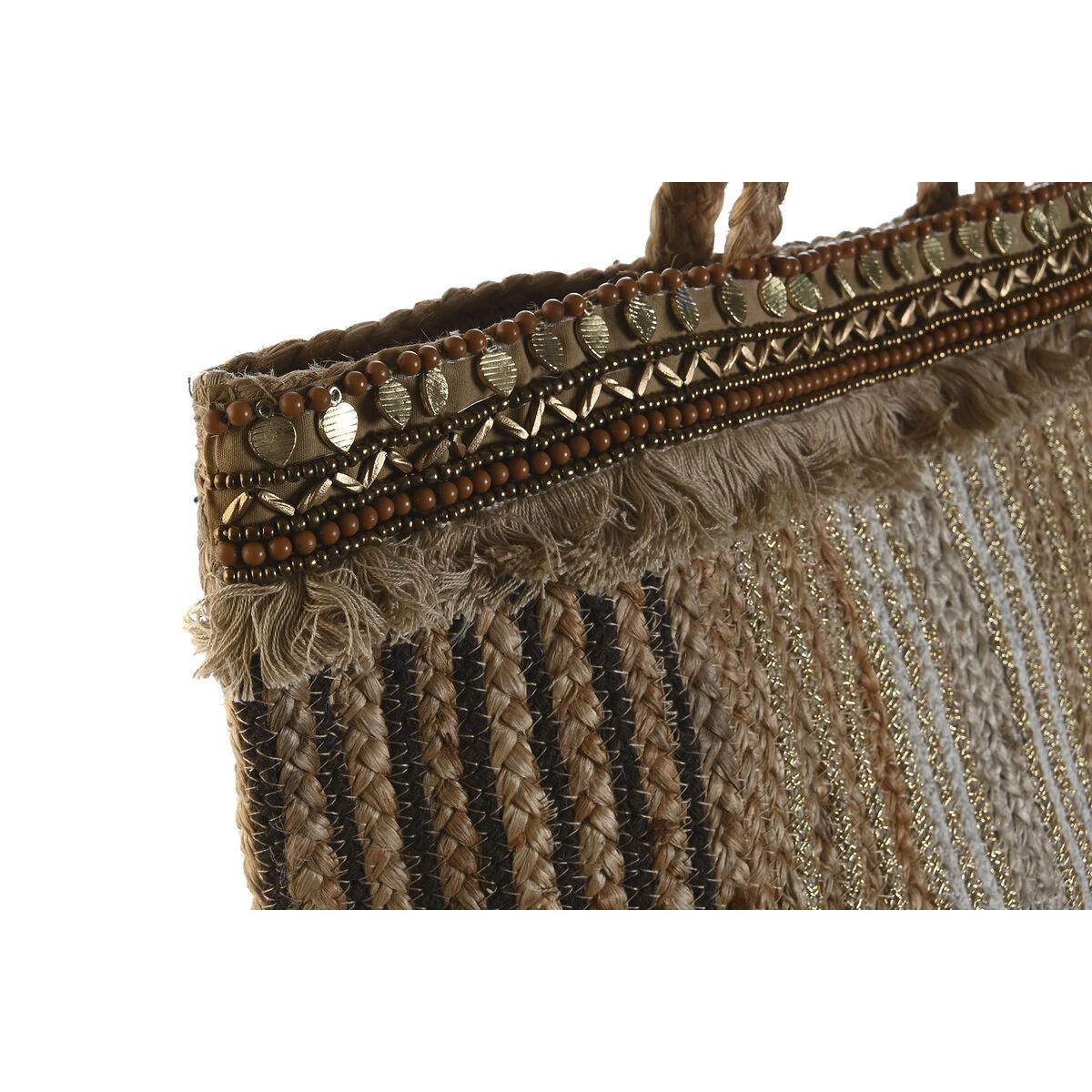 Handtas Dames DKD Home Decor Bruin Crème 50 x 23 x 33 cm (2 Stuks)