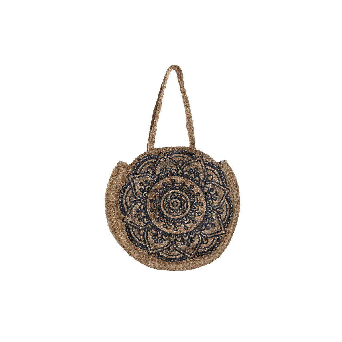 Handtas Dames DKD Home Decor Blauw Zwart Natuurlijk 36 x 12 x 36 cm (2 Stuks)