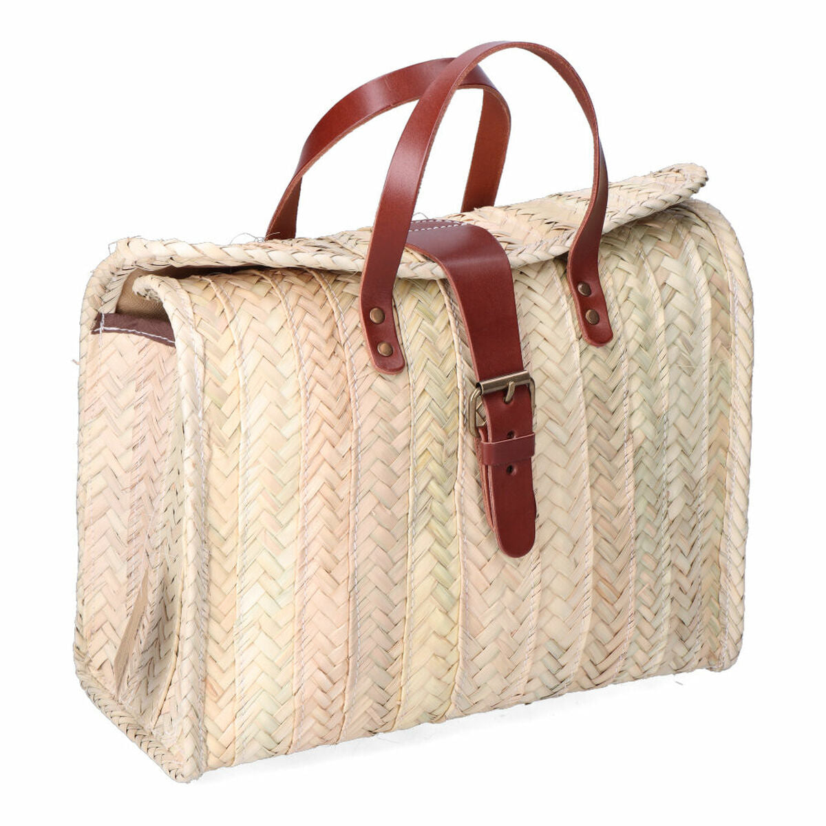 Briefcase EDM Milan 32 x 26 cm Palmblad Gesp Leer - Bagage, Tassen - EDM Product