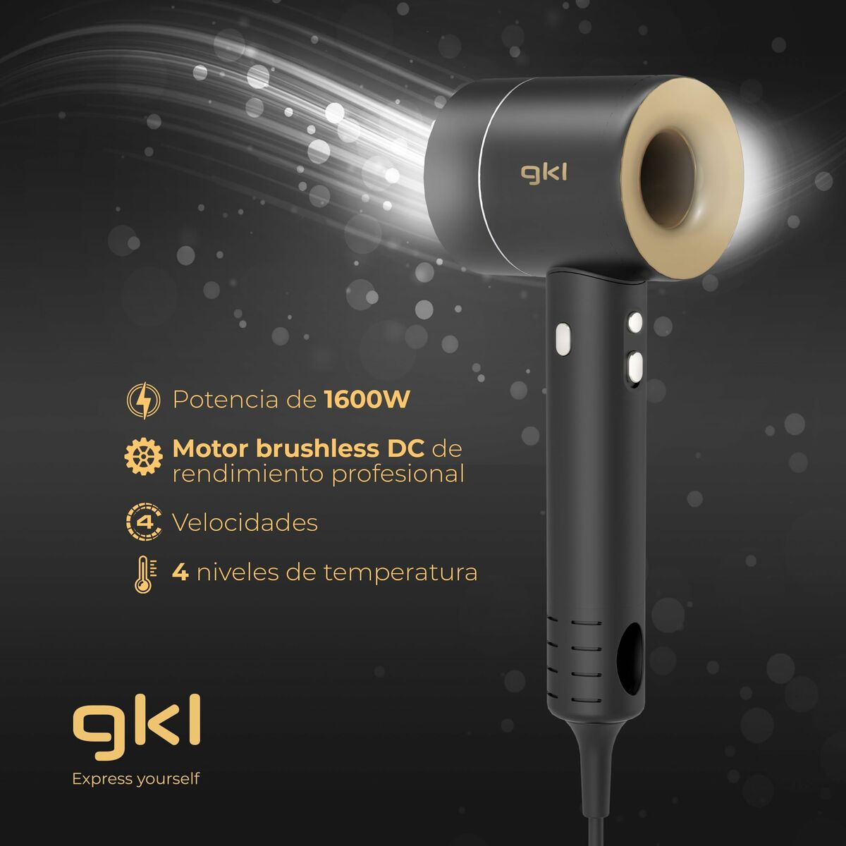 Föhn GKL PEARLSENSE 1600 W 2200 W Wit - Schoonheid, Haarverzorging - GKL