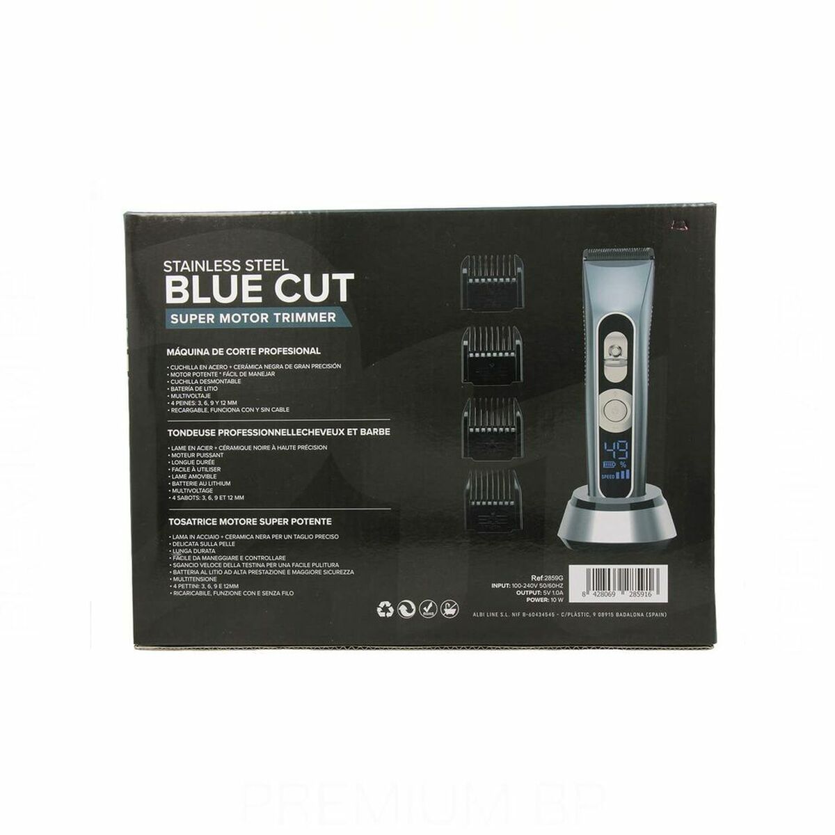 Baard en haar trimmer Albi Pro Blue Cut 10W - Schoonheid, Haarverzorging - Albi Pro