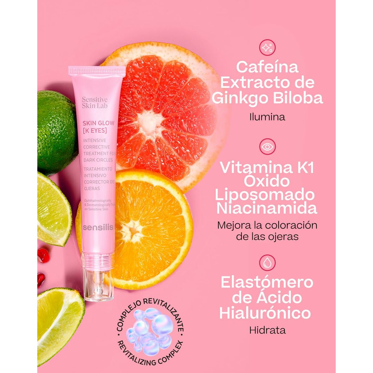 Oogcontourcrème Sensilis SKIN GLOW FACIAL 15 ml - Schoonheid, Huidverzorging - Sensilis