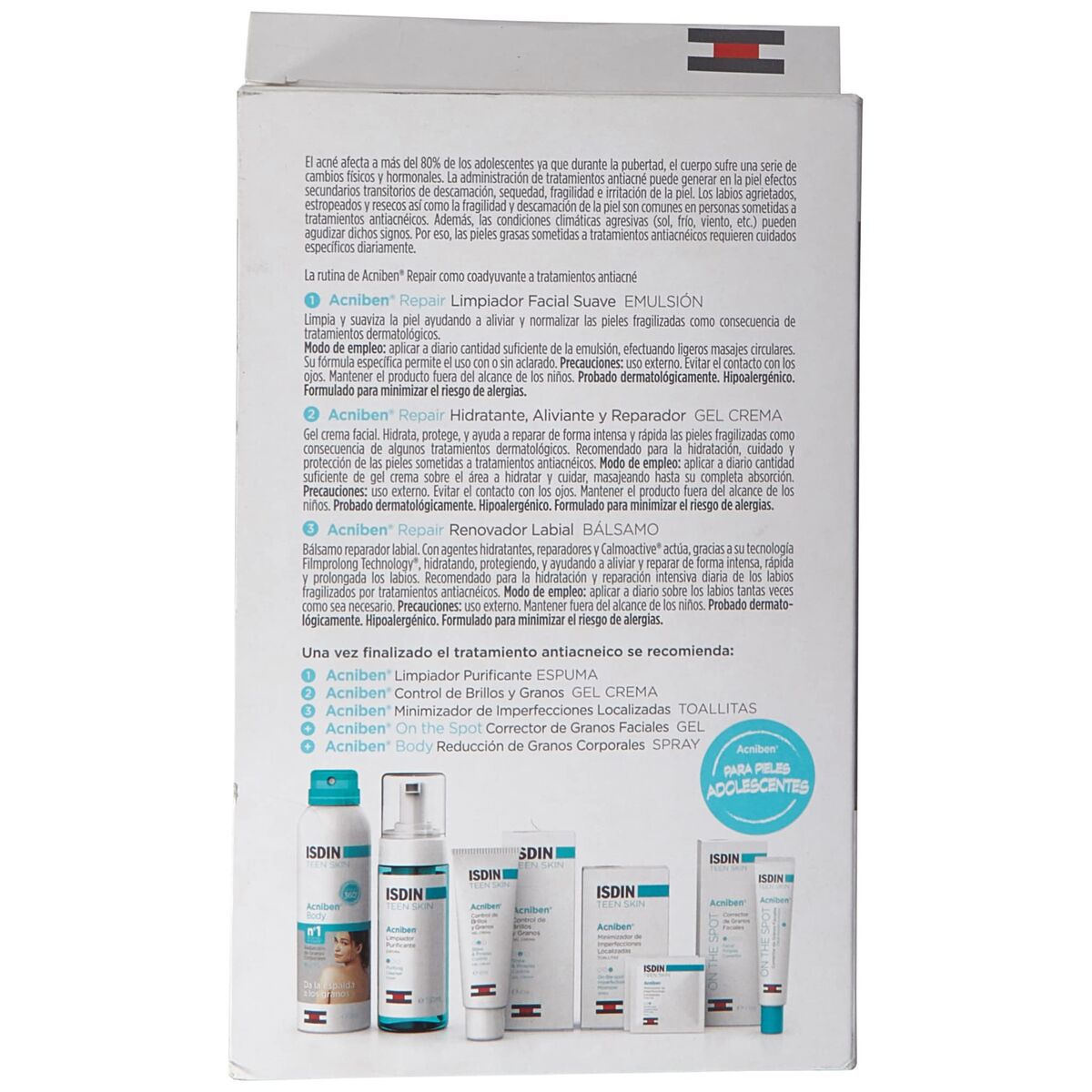 Herstellende Crème Isdin Acniben 40 ml Gel Verzachtend 3 Onderdelen