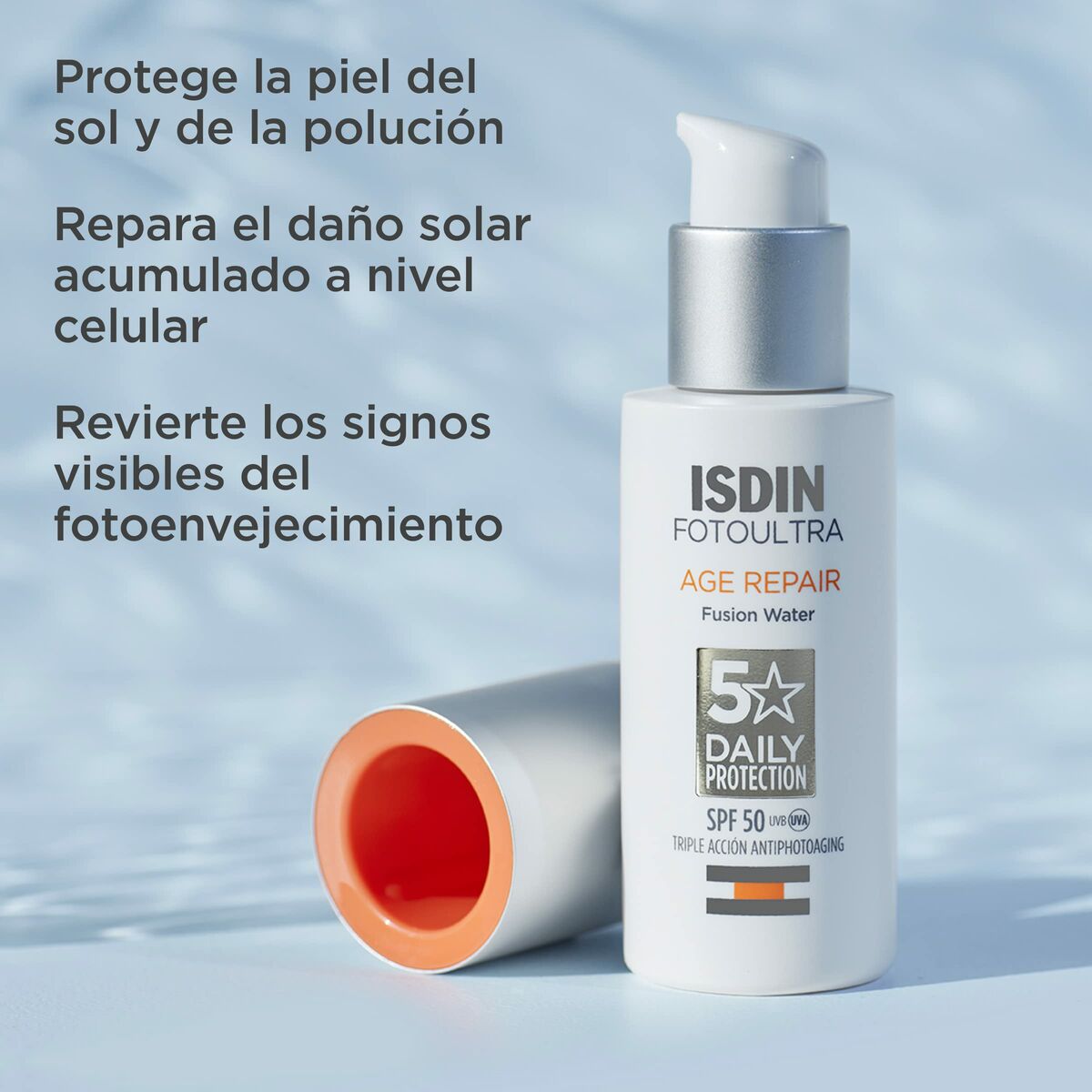 Gezichtszonnecrème Isdin Fusion Water Magic Glow Spf 50 50 ml - Schoonheid, Huidverzorging - Isdin