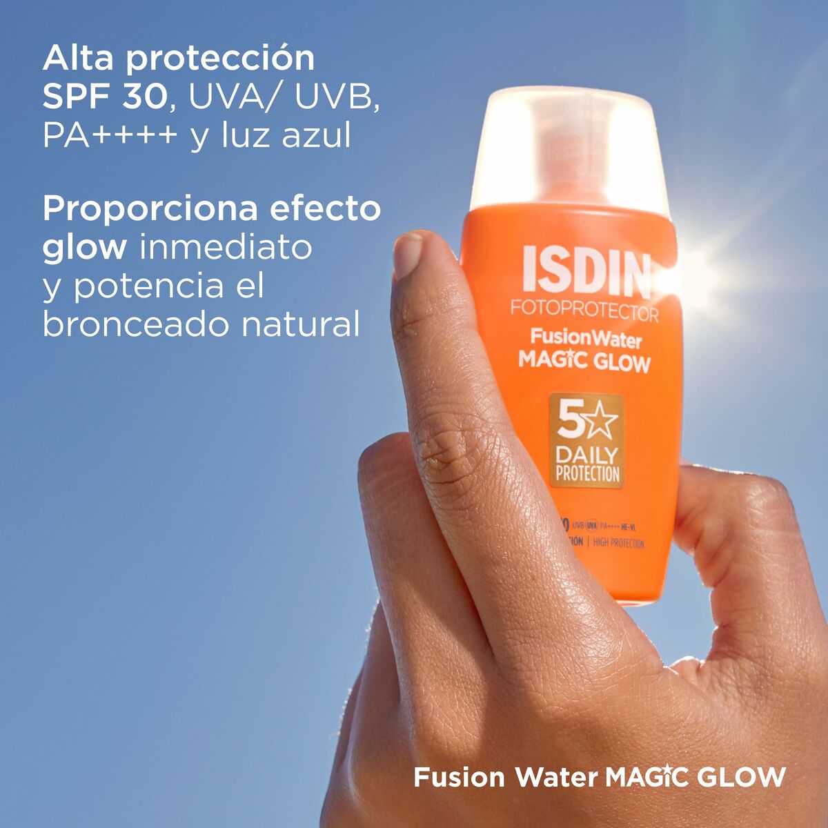 Gezichtszonnecrème Isdin Fusion Water Magic Glow Spf 30 50 ml - Schoonheid, Huidverzorging - Isdin