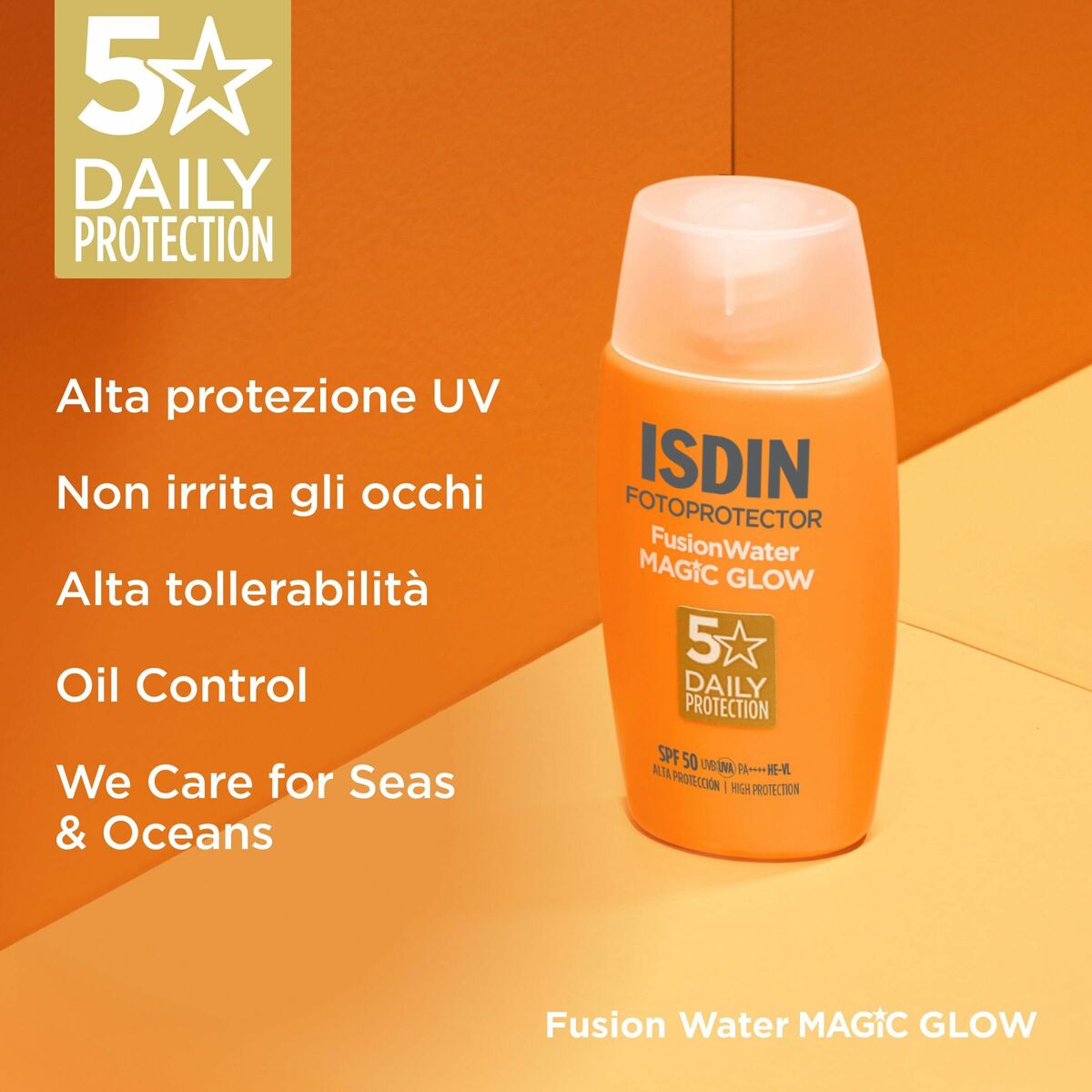 Gezichtszonnecrème Isdin Fusion water magic glow Spf 50 50 ml - Schoonheid, Huidverzorging - Isdin