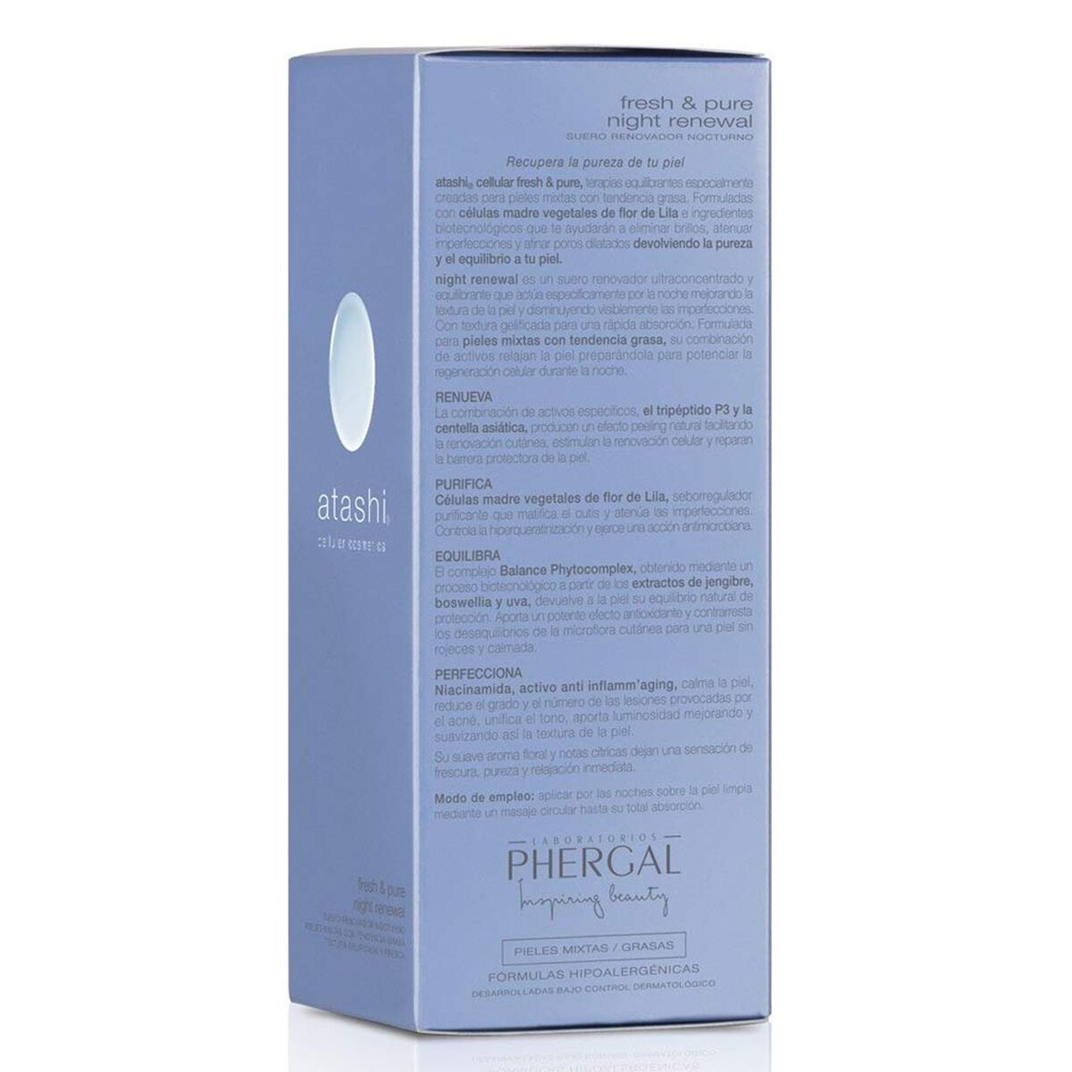 Nachtcrème Atashi Fresh Pure 30 ml - Schoonheid, Huidverzorging - Atashi