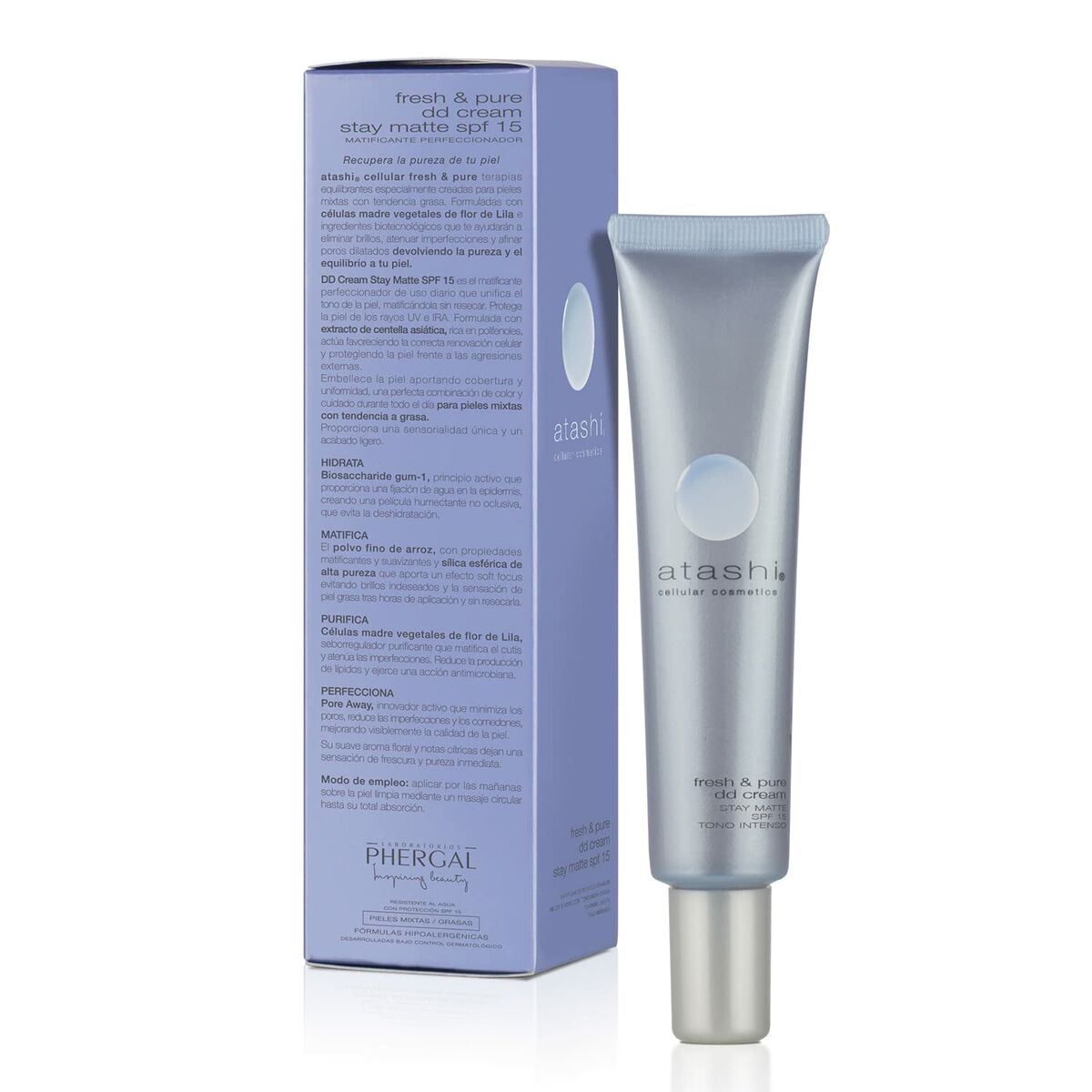 Vochtinbrengende Matte Vloeistof Atashi Fresh Pure Dd 40 ml - Schoonheid, Huidverzorging - Atashi