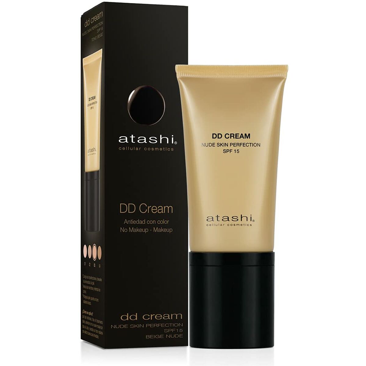 Zonnebrandcrème met Kleur Atashi Celullar Cosmetic Dd Beige Spf 15 50 ml DD Crème - Schoonheid, Huidverzorging - Atashi