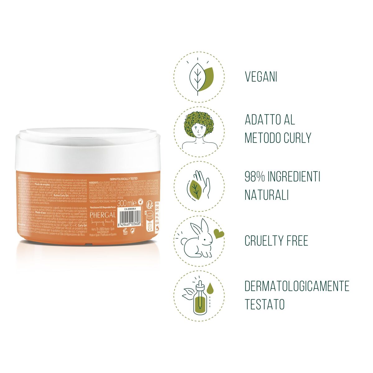 Haarmasker Naturtint CURLY 300 ml - Schoonheid, Haarverzorging - Naturtint