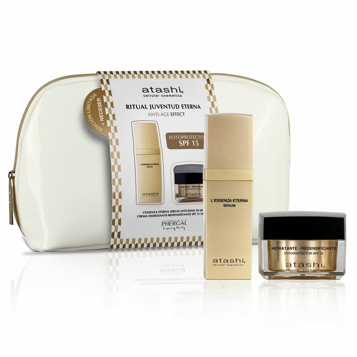 Cosmeticaset voor Dames Atashi L'ESSENZA ETERNA 3 Onderdelen - Schoonheid, Huidverzorging - Atashi