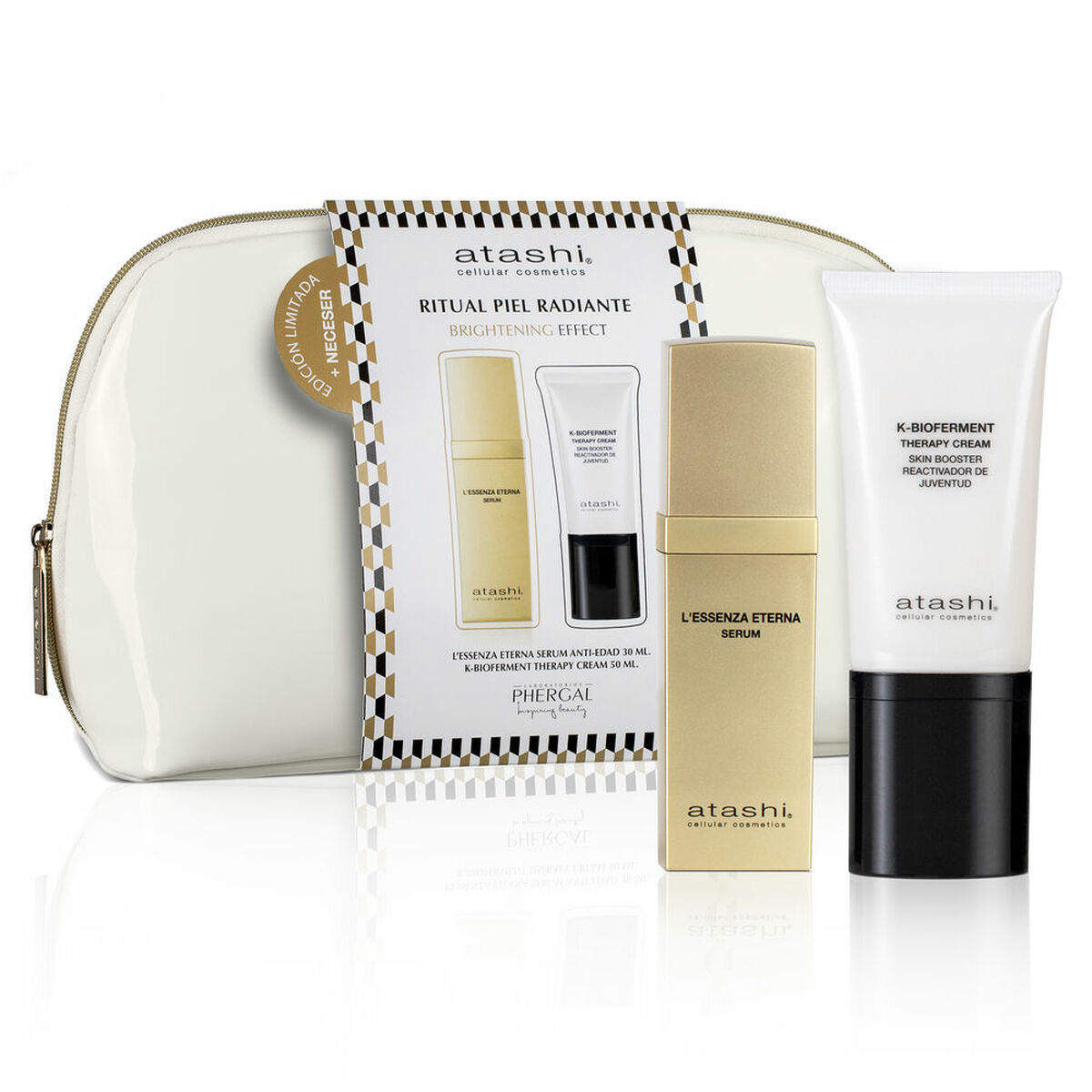 Cosmeticaset voor Dames Atashi L'ESSENZA ETERNA 3 Onderdelen - Schoonheid, Huidverzorging - Atashi