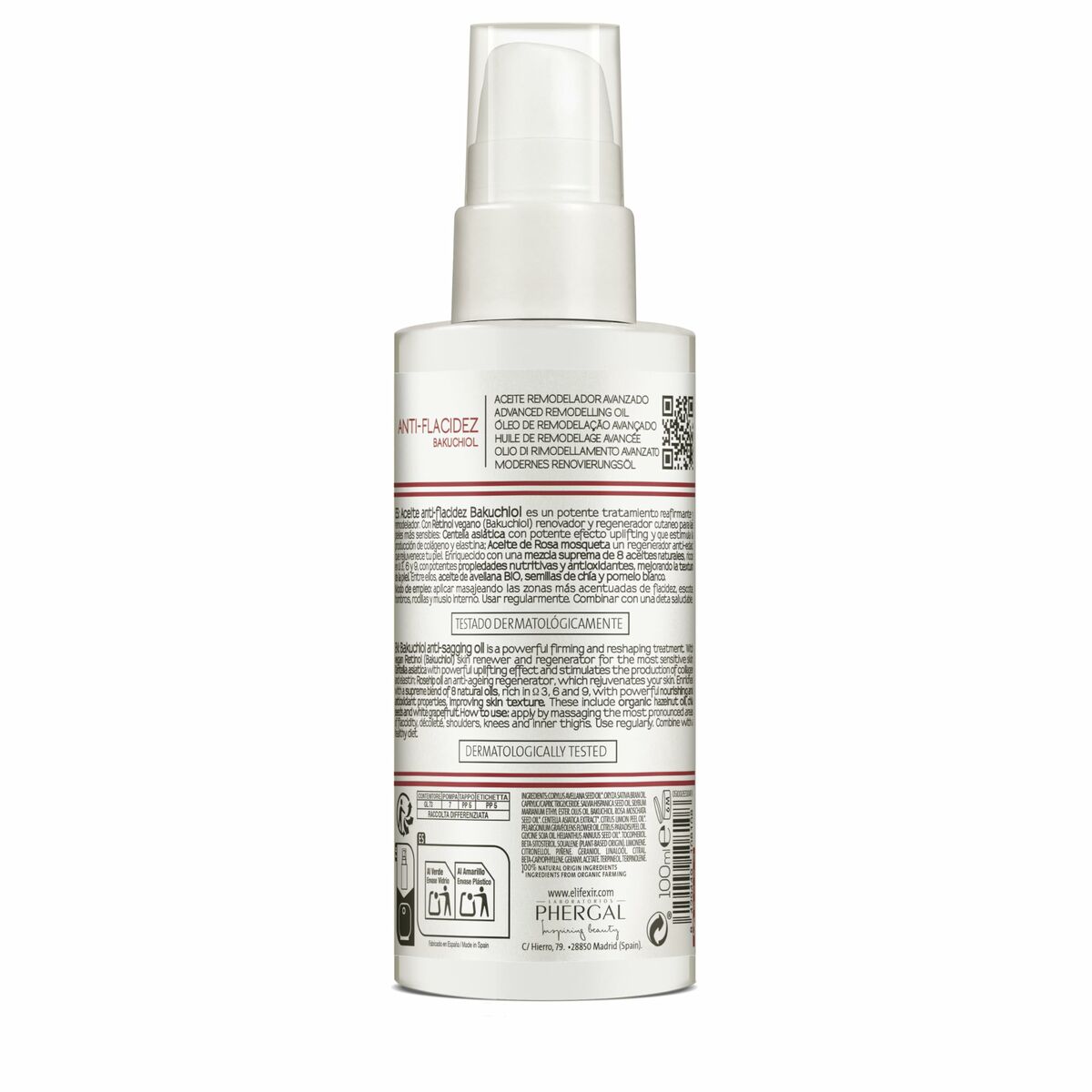 Verstevigende Lichaamsolie Concentraat Elifexir DERMO 100 ml - Schoonheid, Huidverzorging - Elifexir