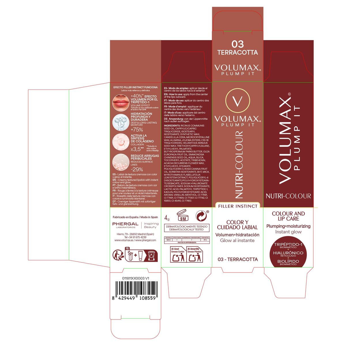 Lippenbalsem Volumax VOLUMAX PLUMP IT 4 g - Schoonheid, Huidverzorging - Volumax