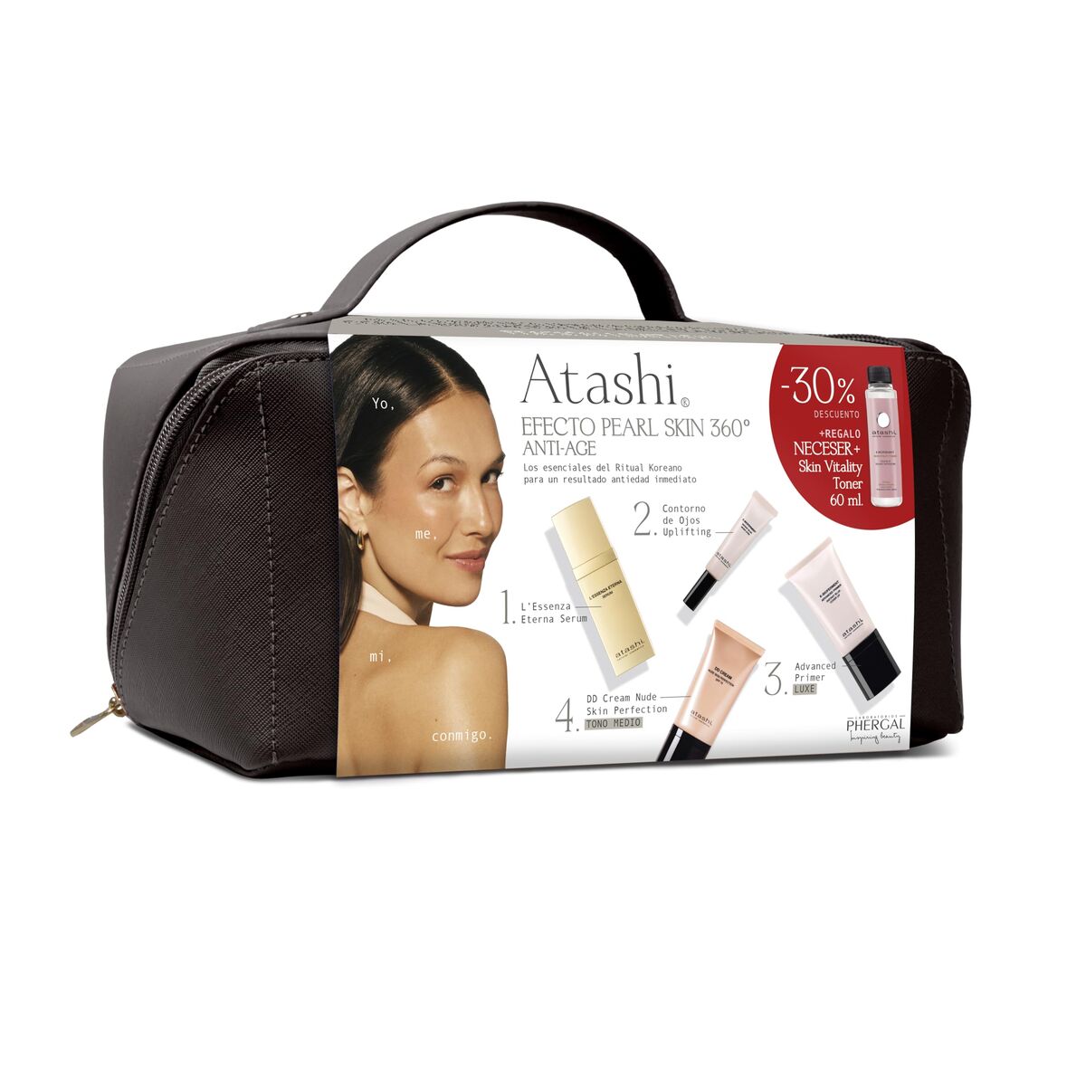 Cosmetica Set Atashi EFECTO PEARL SKIN 360º 6 Onderdelen - Schoonheid, Huidverzorging - Atashi