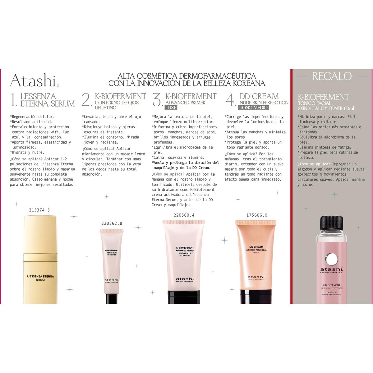 Cosmetica Set Atashi EFECTO PEARL SKIN 360º 6 Onderdelen - Schoonheid, Huidverzorging - Atashi