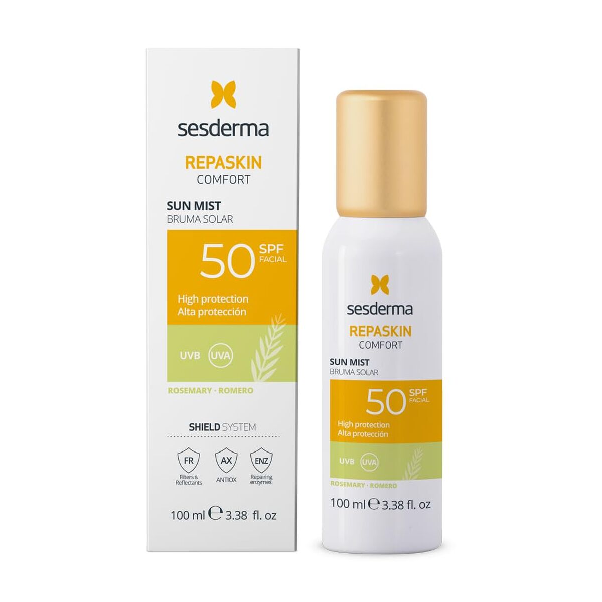 Zonnebrand Spray Sesderma Repaskin Comfort Rosemary Spf 50 100 ml - Schoonheid, Huidverzorging - Sesderma
