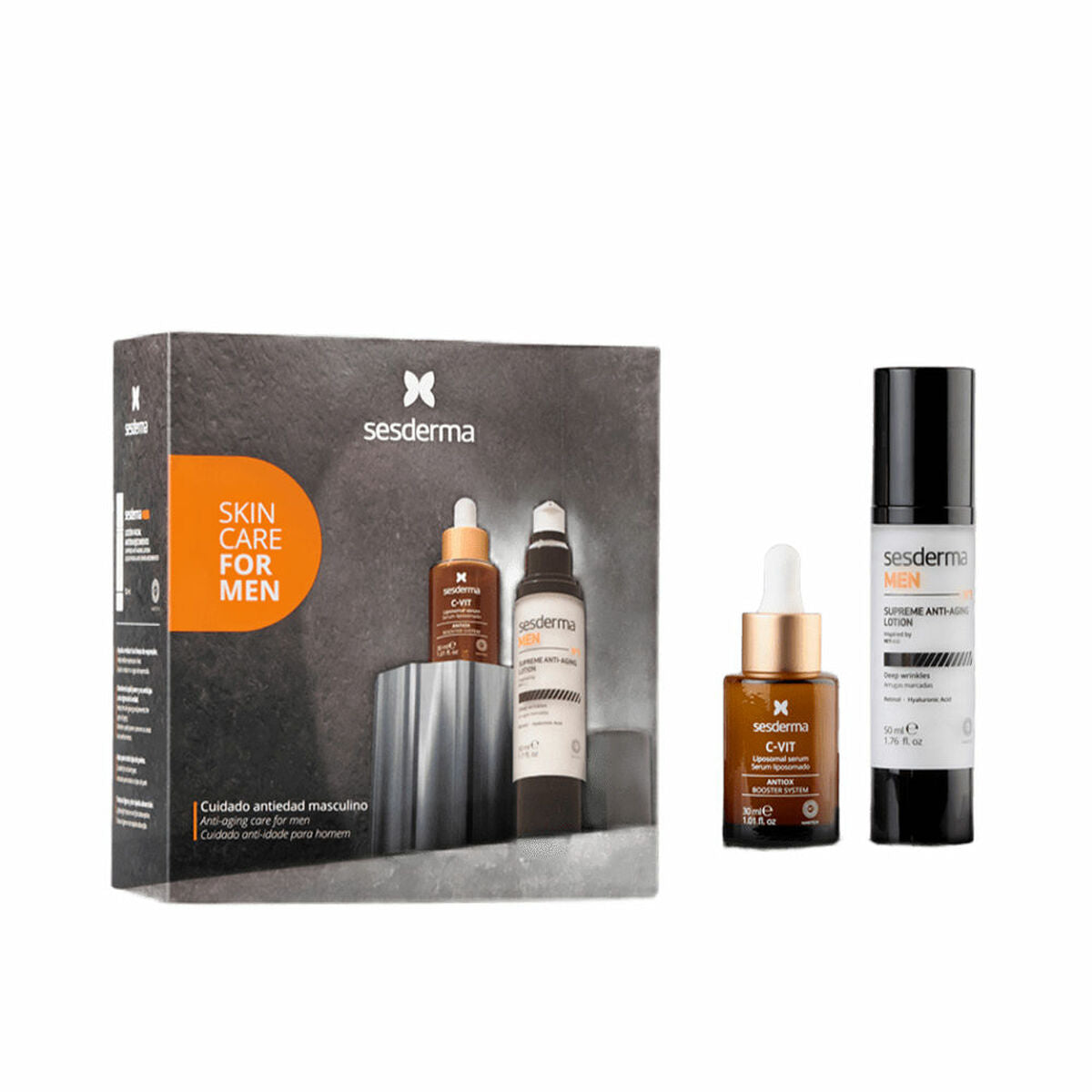 Gezichtsmake-Up Verwijderaar Sesderma SESDERMA MEN 2 Onderdelen