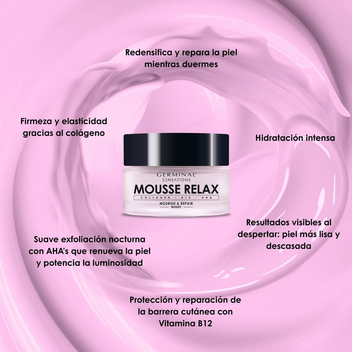 Gezichtscrème Germinal SENSATIONS MOUSSE RELAX 50 ml