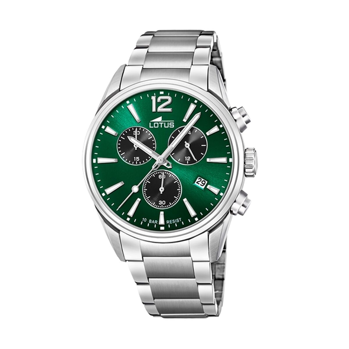Horloge Heren Lotus 18690/4 Groen Zilverkleurig - Klokken, Heren - Lotus