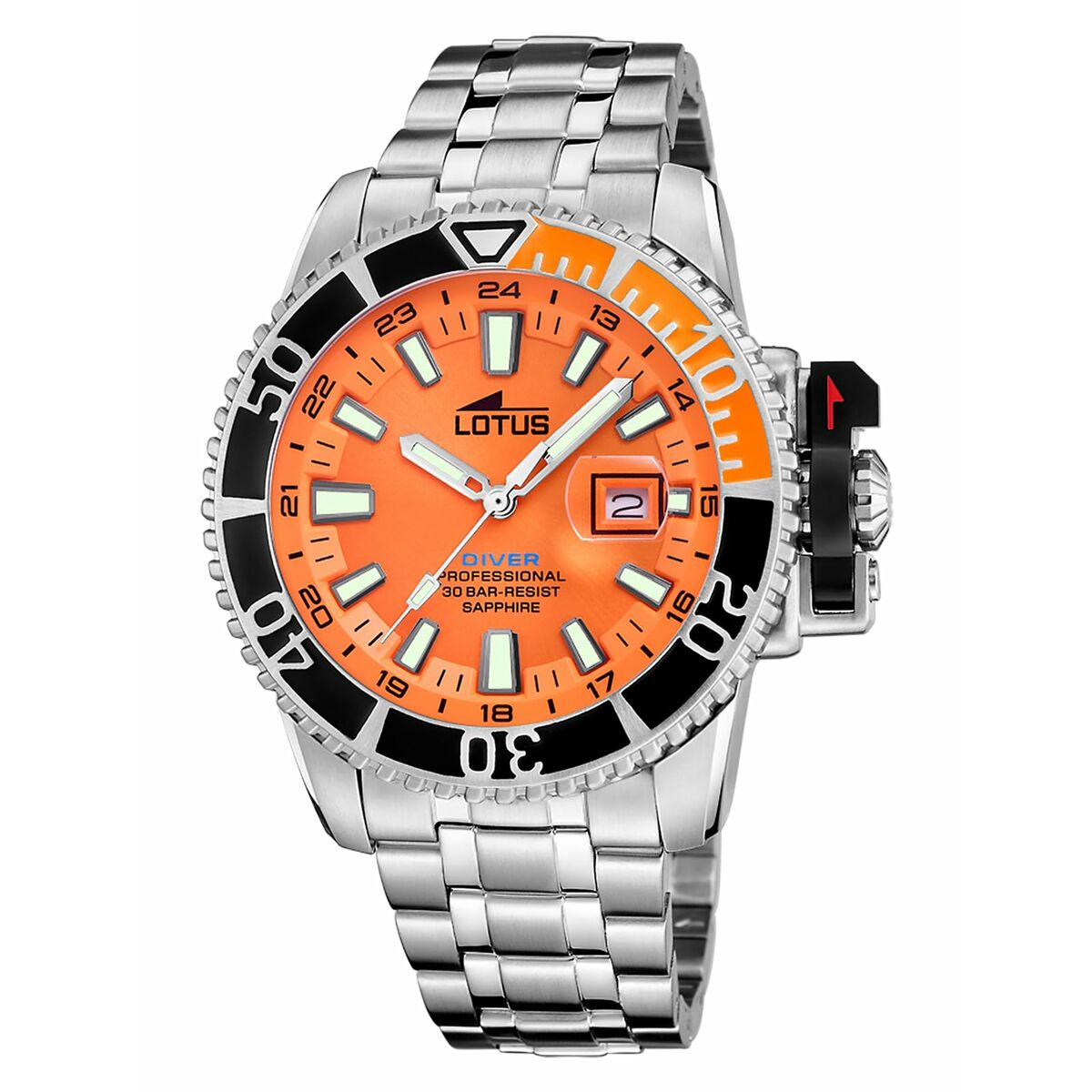 Horloge Heren Lotus 18938/2 Oranje Zilverkleurig - Klokken, Heren - Lotus