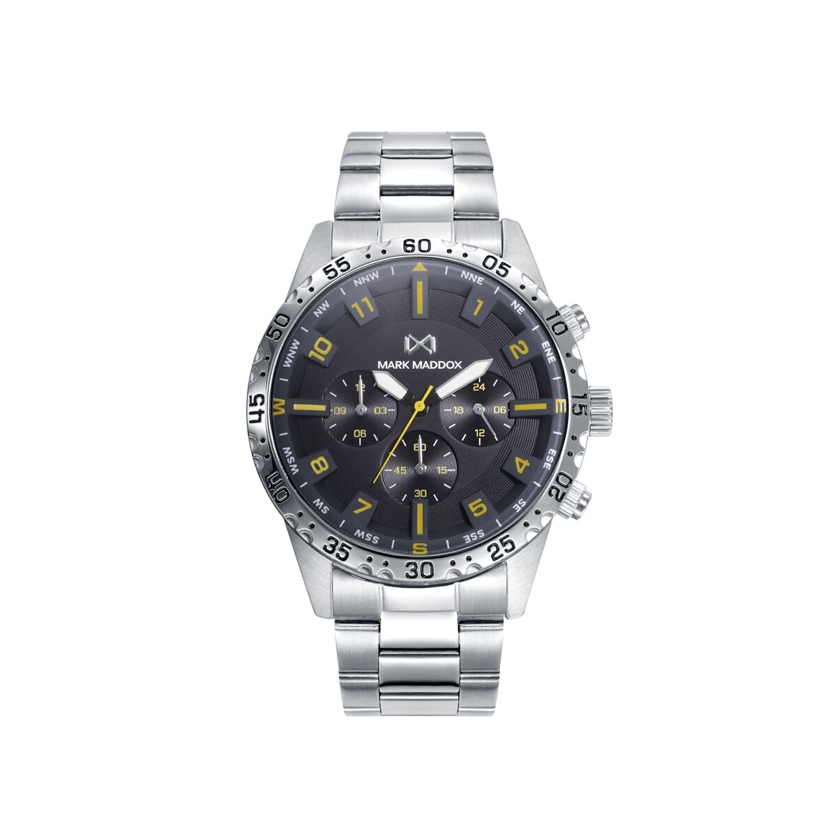Horloge Heren Mark Maddox HM0135-54 Zwart Zilverkleurig (Ø 44 mm)