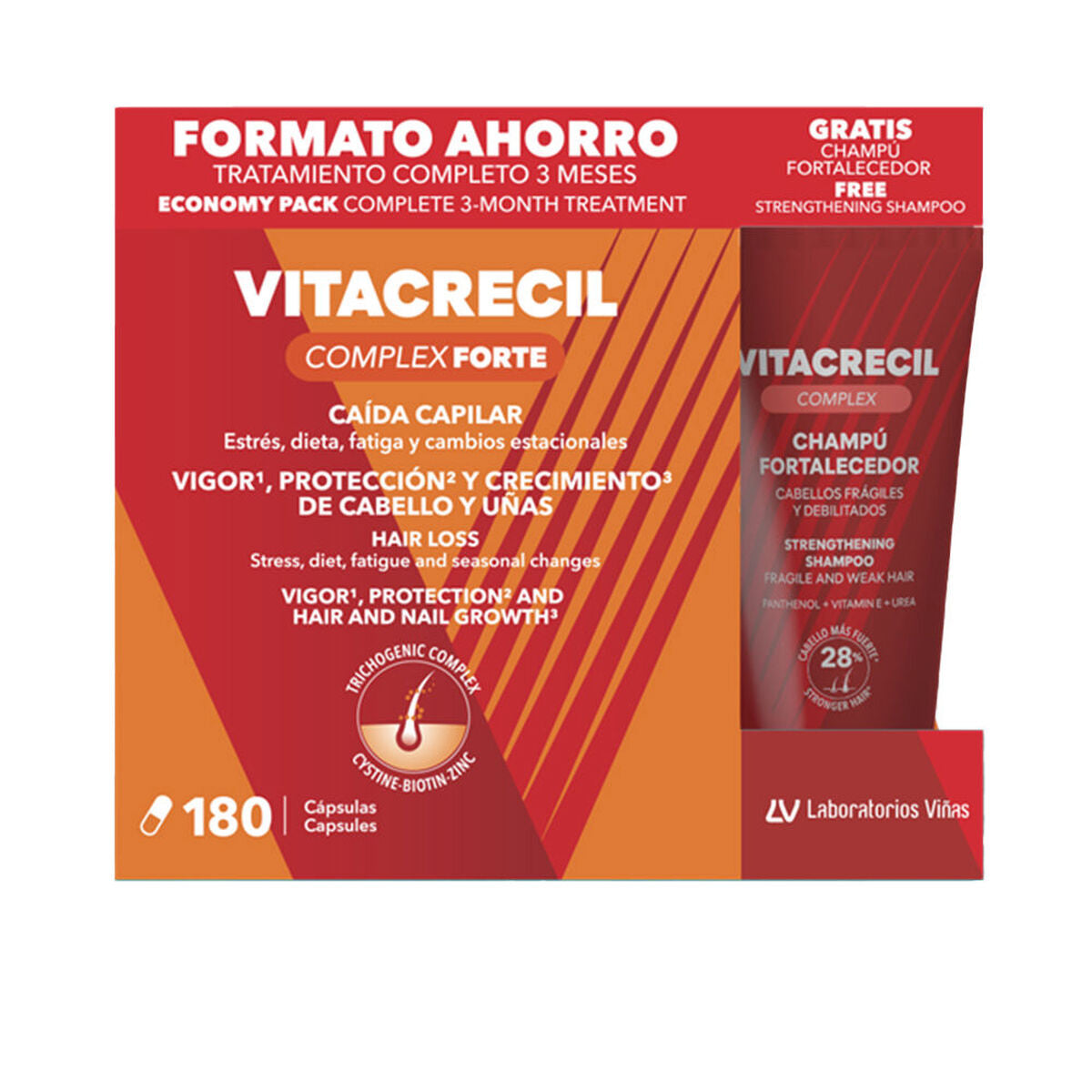 Versterkende Haarbehandeling Vitacrecil VITACRECIL COMPLEX FORTE 2 Onderdelen - Schoonheid, Haarverzorging - Vitacrecil