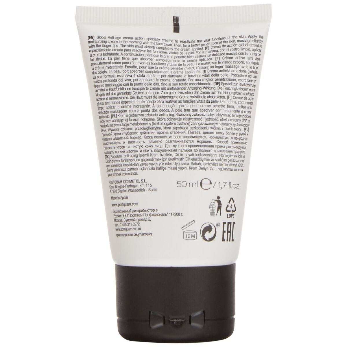 Regenerende Crème Postquam Global DNA Men (50 ml)