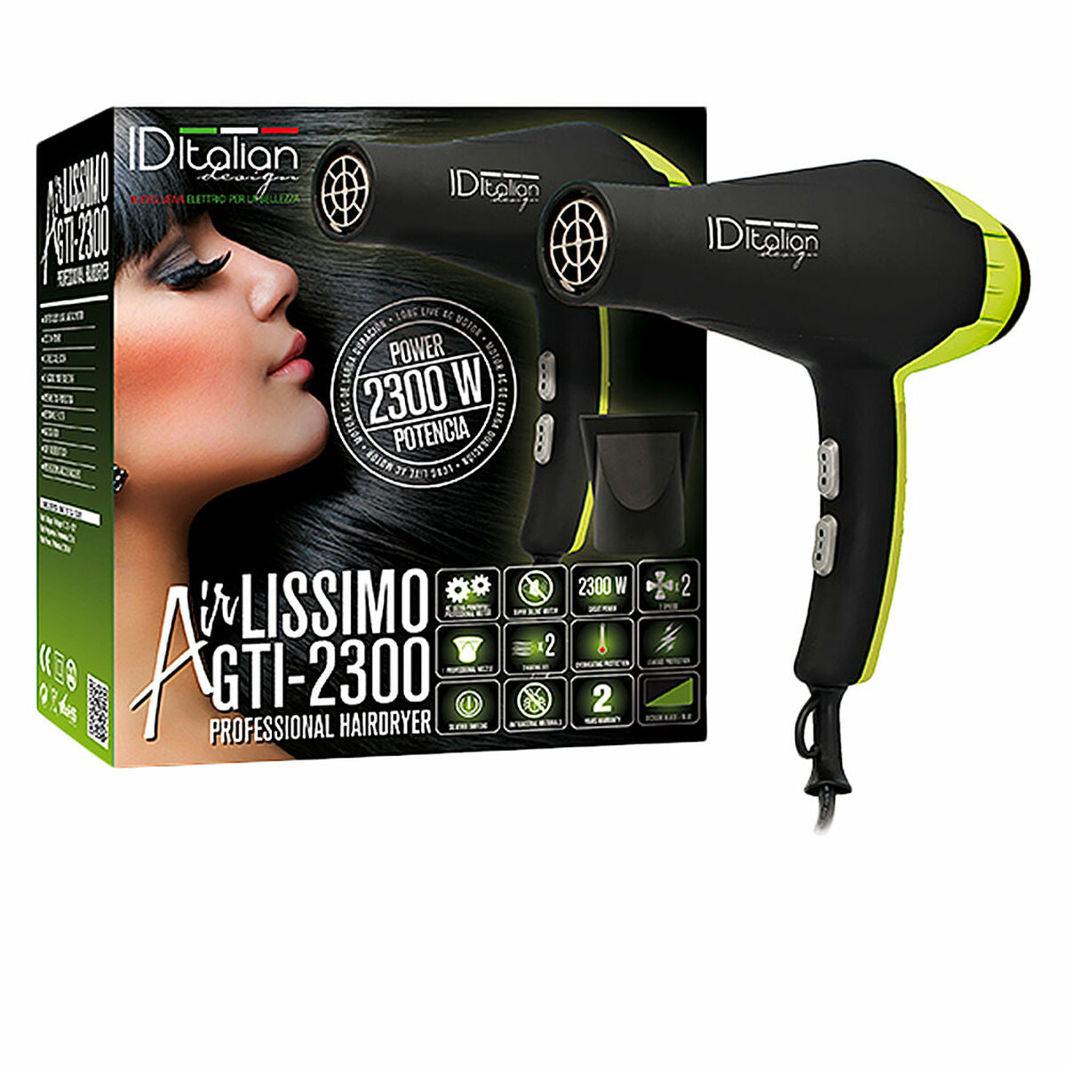 Föhn Airlissimo GTI 2300 Id Italian (1 Stuks) - Schoonheid, Haarverzorging - Id Italian