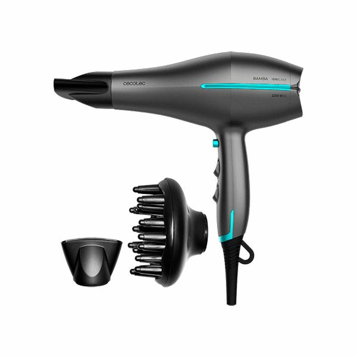 Föhn Cecotec Bamba IoniCare 5300 Maxi Aura Black 2200 W 1850 - 2200 W Zwart - Schoonheid, Haarverzorging - Cecotec