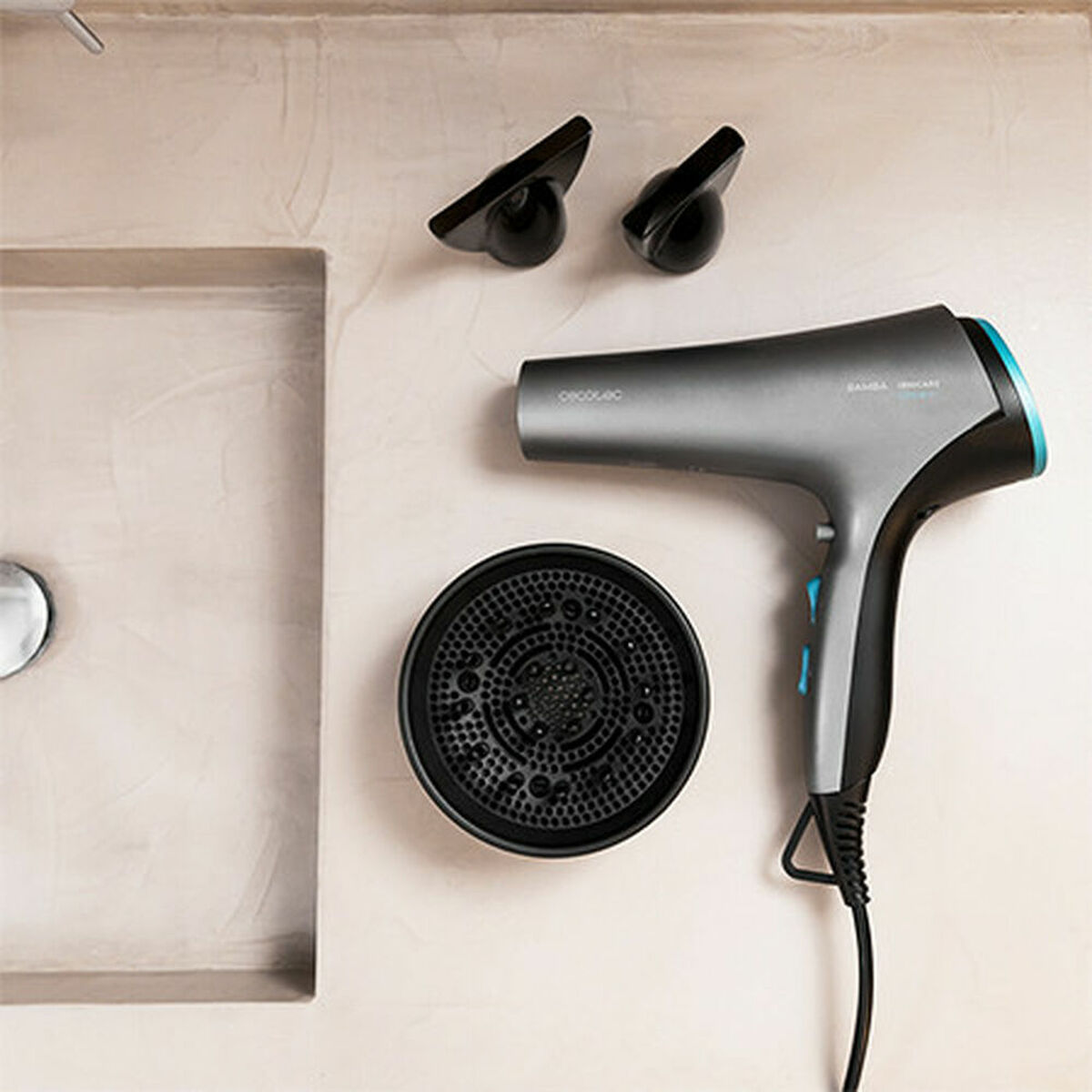Föhn Cecotec Bamba IoniCare 5320 Flashlook Black 1800-2200 W 2200 W Zwart