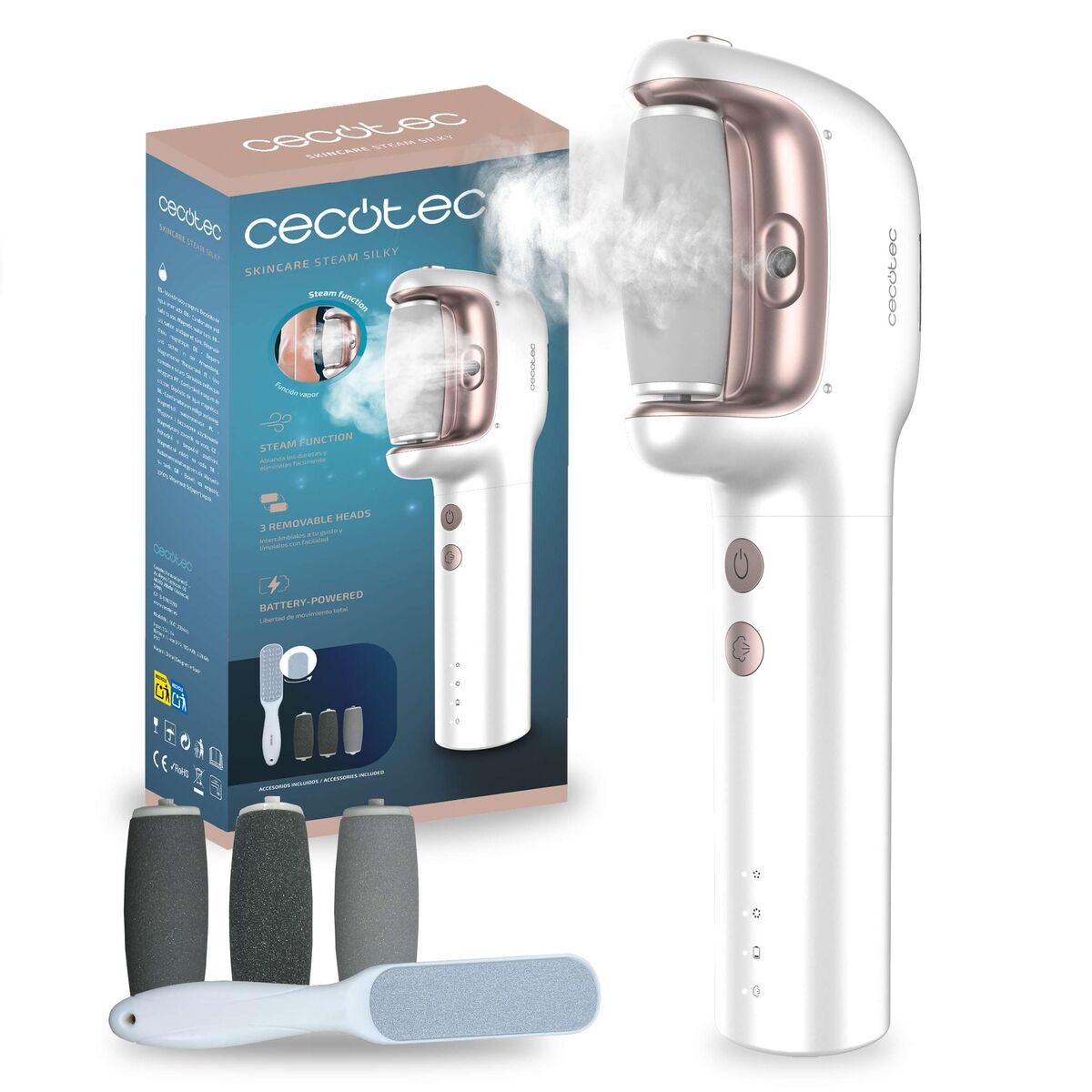 Nagelvijl Cecotec SkinCare Steam Silky Plastic