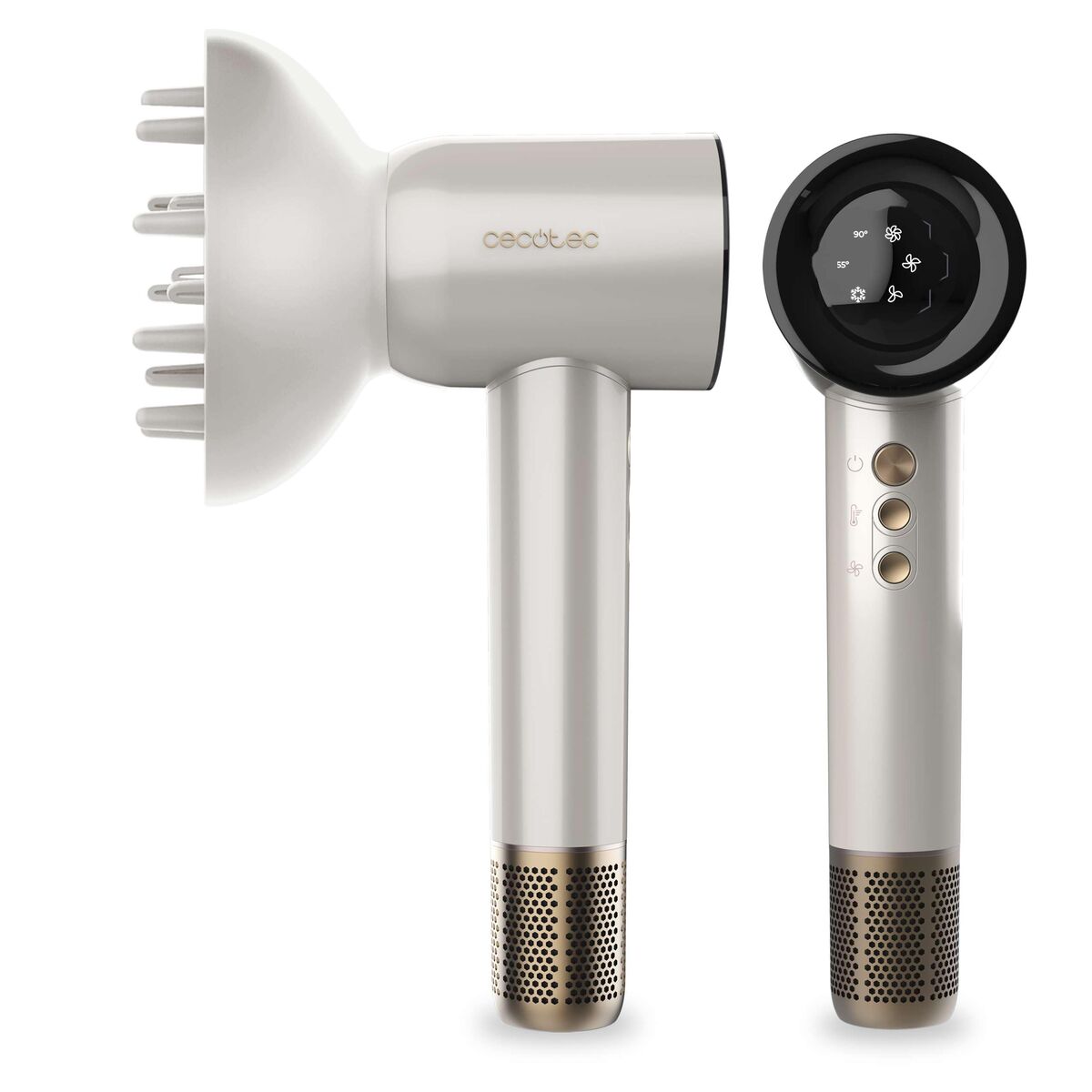 Föhn Cecotec DryGlam Waves Champagne 1600 W Champagne