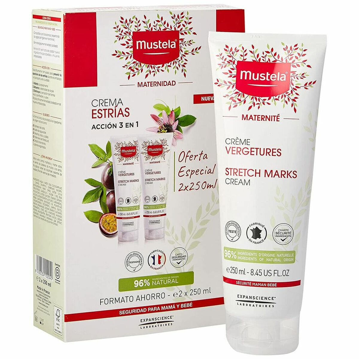 Anti-Striae Crème Mustela 48623 250 ml 3 in 1