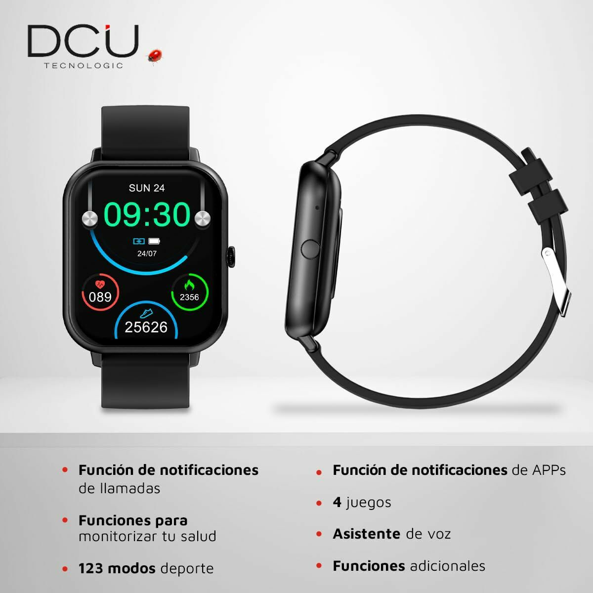 Smartwatch DCU CURVED GLASS PRO 1,83" Zwart - Elektronica - DCU Tecnologic