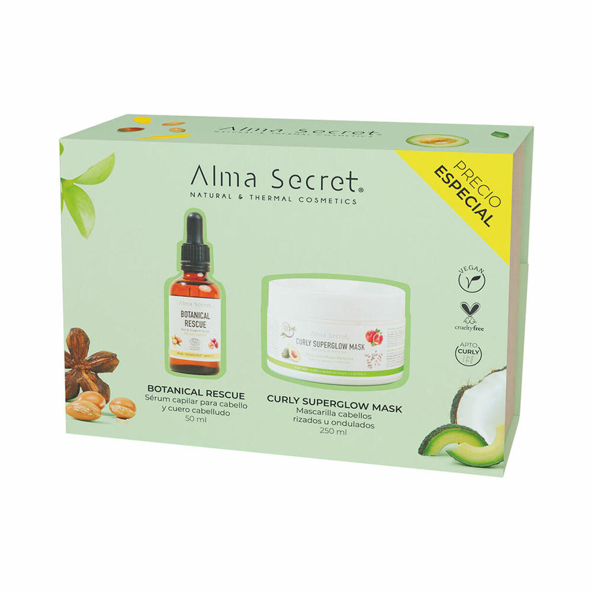 Kappersset Alma Secret Curly Lote Afgetekende en gedefinieerde krullen 2 Onderdelen - Schoonheid, Haarverzorging - Alma Secret