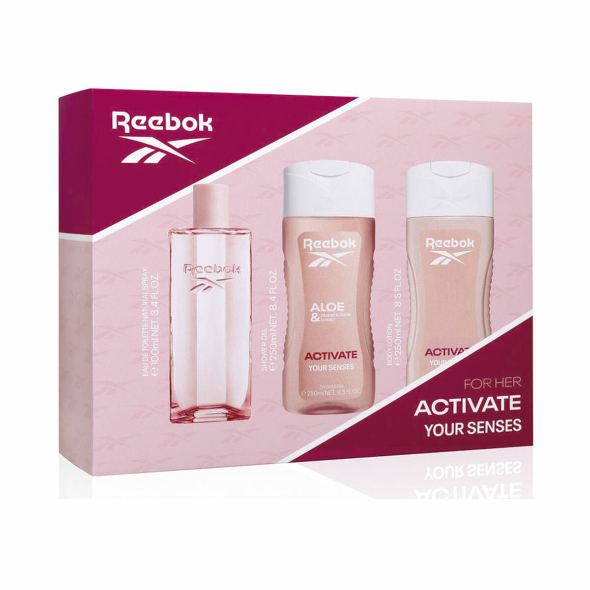Parfumset voor Dames Reebok ACTIVATE YOUR SENSES 3 Onderdelen