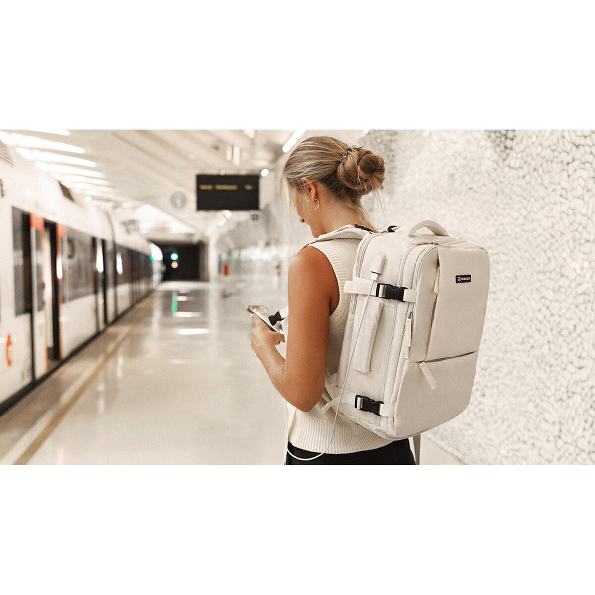 Casual Rugtas Numada b40 Beige 20 L 40 x 25 x 20 cm - Bagage, Rugzakken - Numada