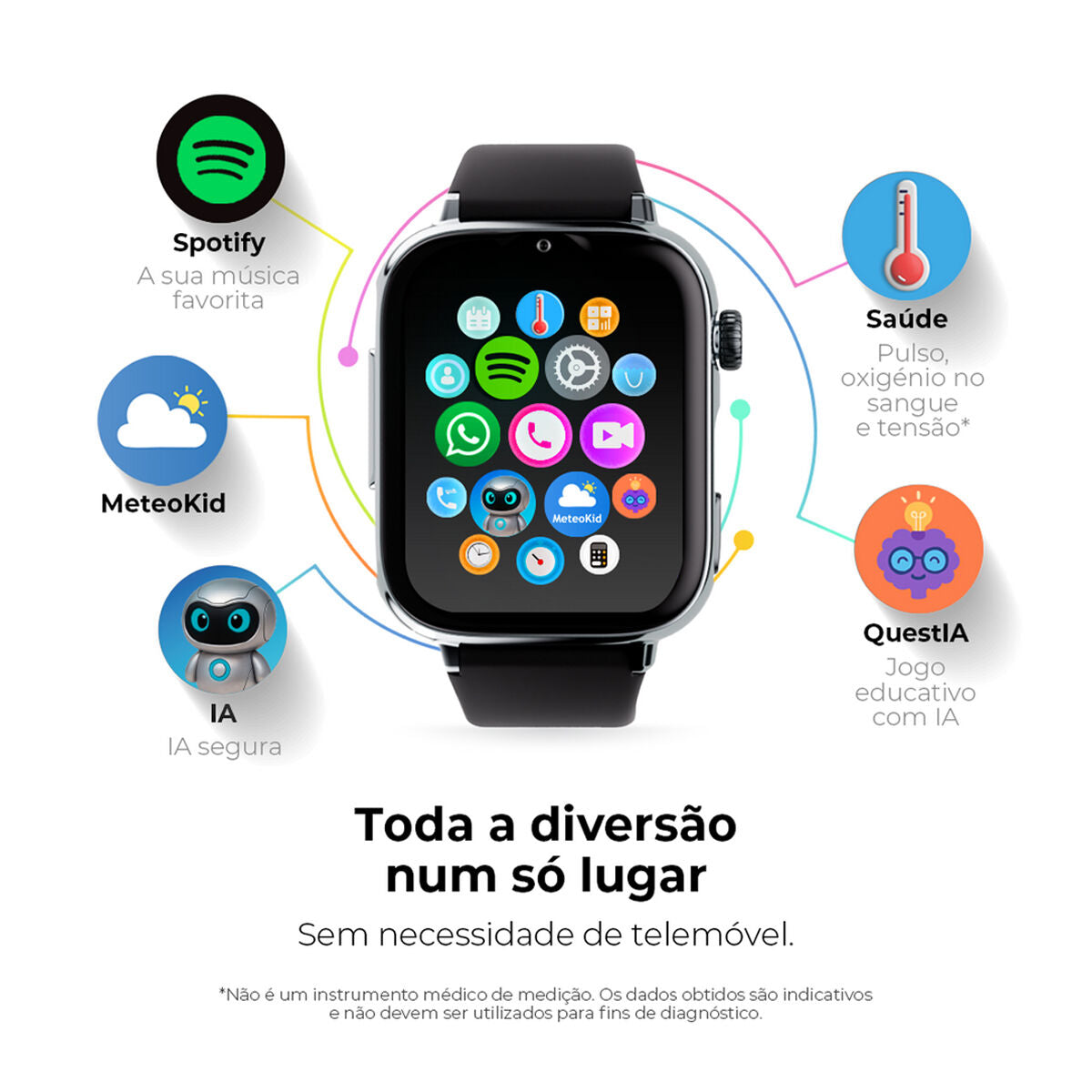 Smartwatch SaveFamily Zwart