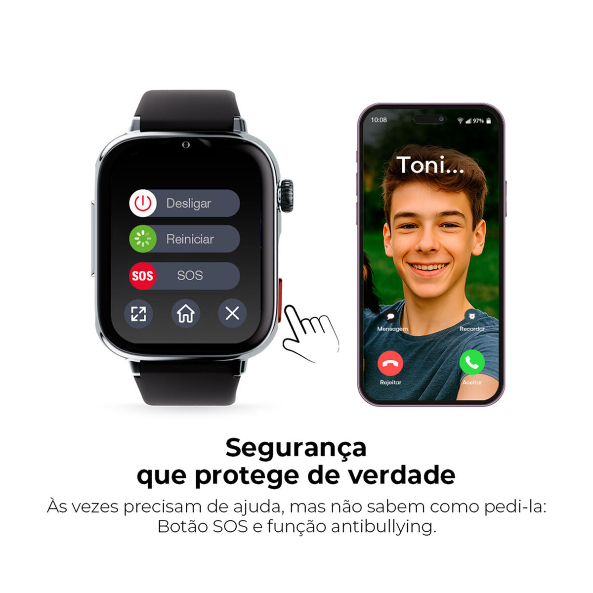 Smartwatch SaveFamily Zwart