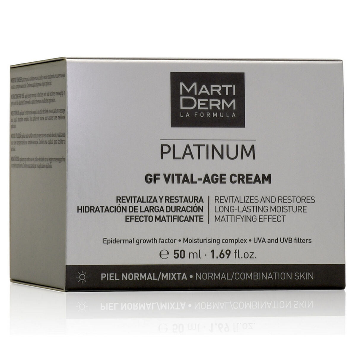 Vochtinbrengende Dagcrème Martiderm Platinum Gf Vital Age 50 ml