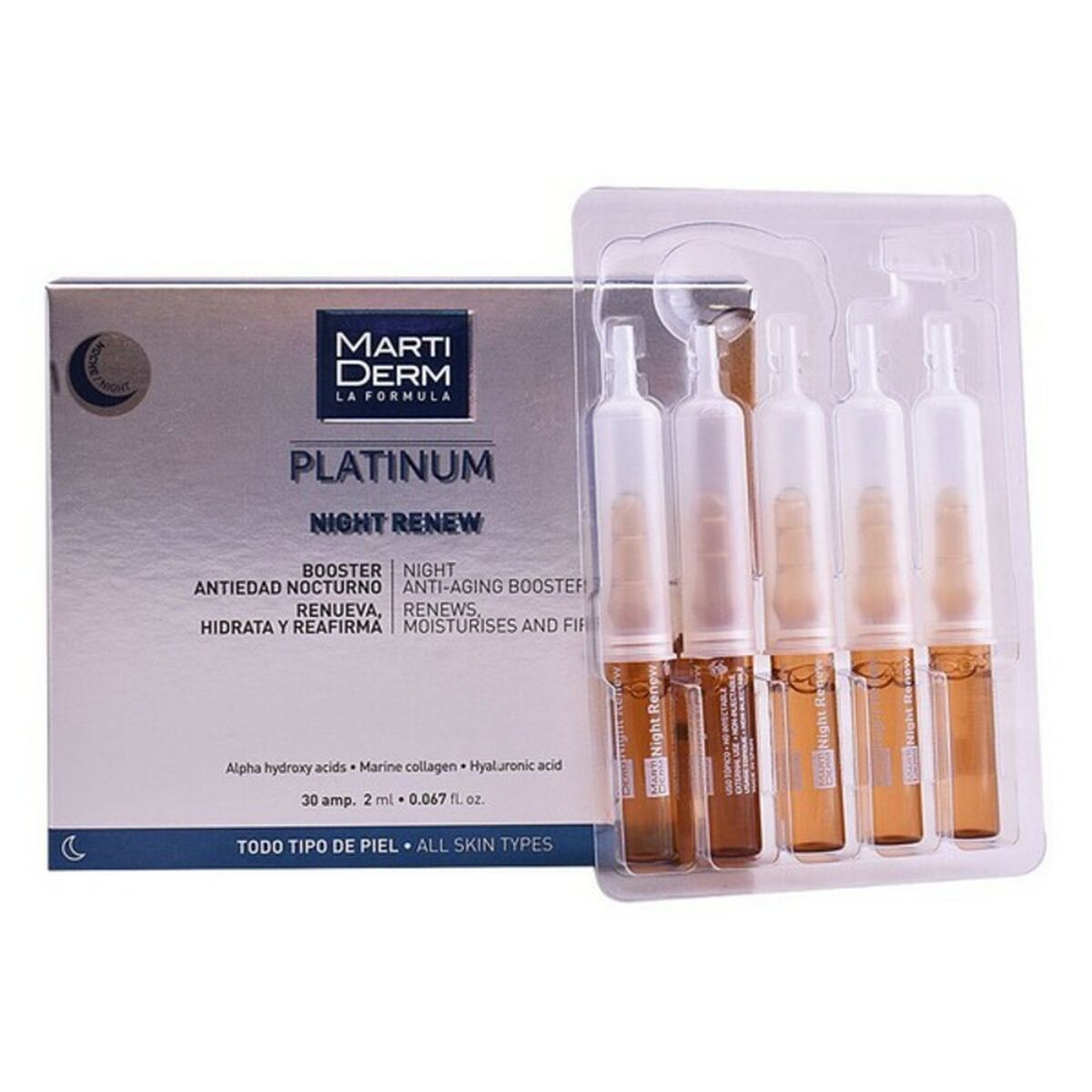 Ampullen Martiderm Platinum Night Renew - Schoonheid, Huidverzorging - Martiderm