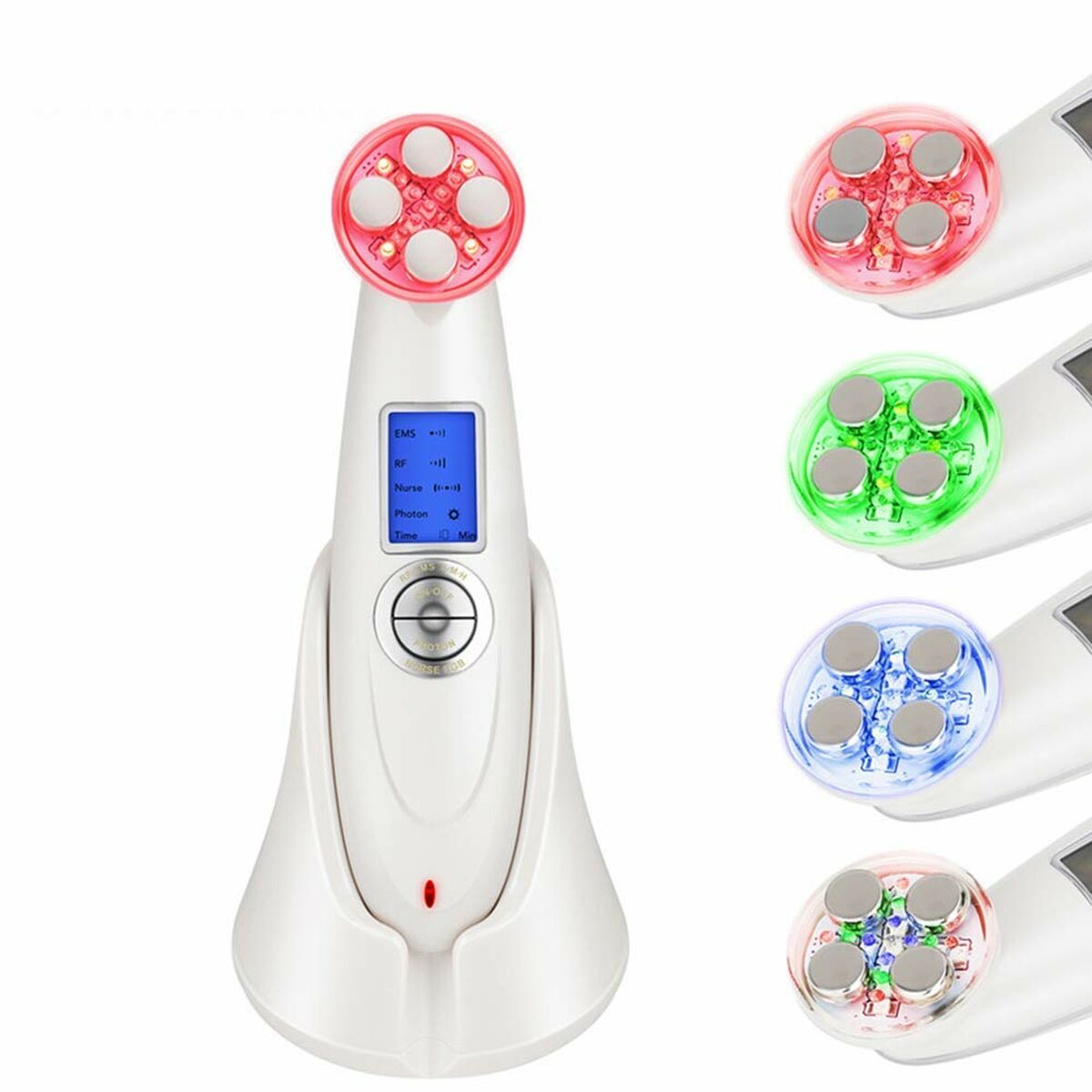 Gezichtsmassager met Radiofrequentie, Fototherapie en Elektrostimulatie Drakefor DKF - 9901 Wit - Schoonheid, Huidverzorging - Drakefor