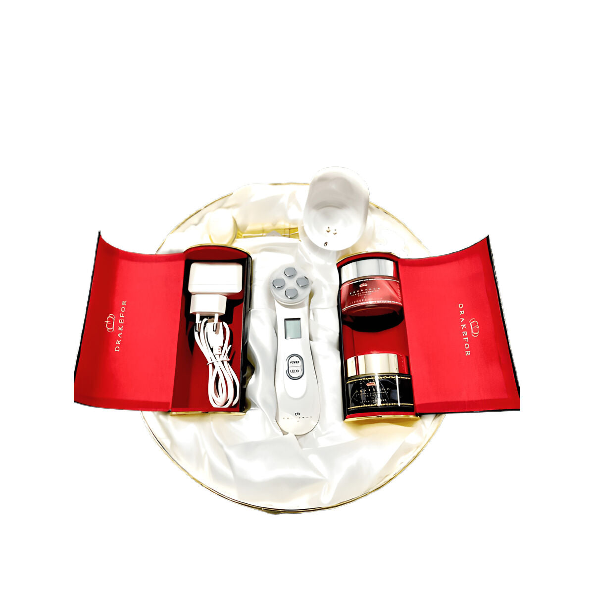 Gezichtsmassager met Radiofrequentie, Fototherapie en Elektrostimulatie Drakefor 9905 Wit 3 Onderdelen - Schoonheid, Huidverzorging - Drakefor