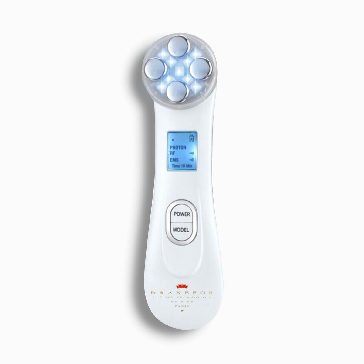 Gezichtsmassager met Radiofrequentie, Fototherapie en Elektrostimulatie Drakefor DKF-9905 Wit