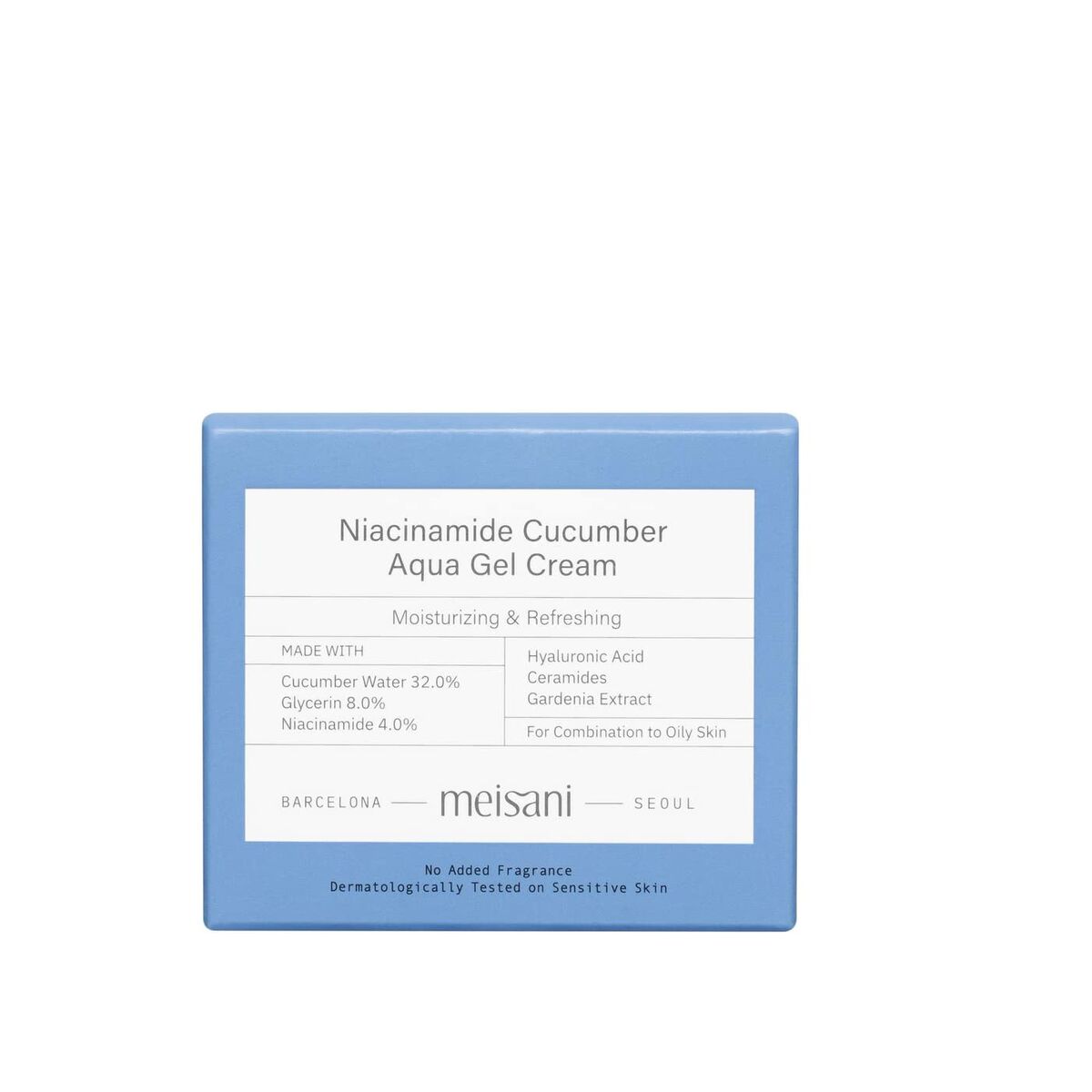 Vochtinbrengende Gel Meisani Niacinamide Cucumber Aqua 50 ml - Schoonheid, Huidverzorging - Meisani