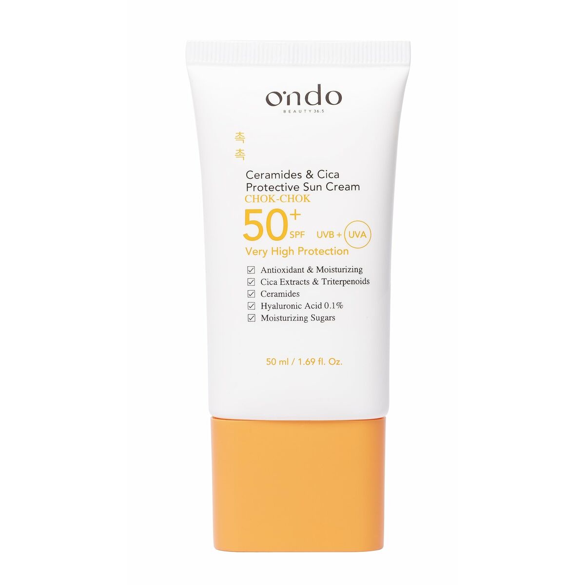 Gezichtszonnecrème Ondo Beauty 36.5 CERAMIDE & CICA 50 ml - Schoonheid, Huidverzorging - Ondo Beauty 36.5